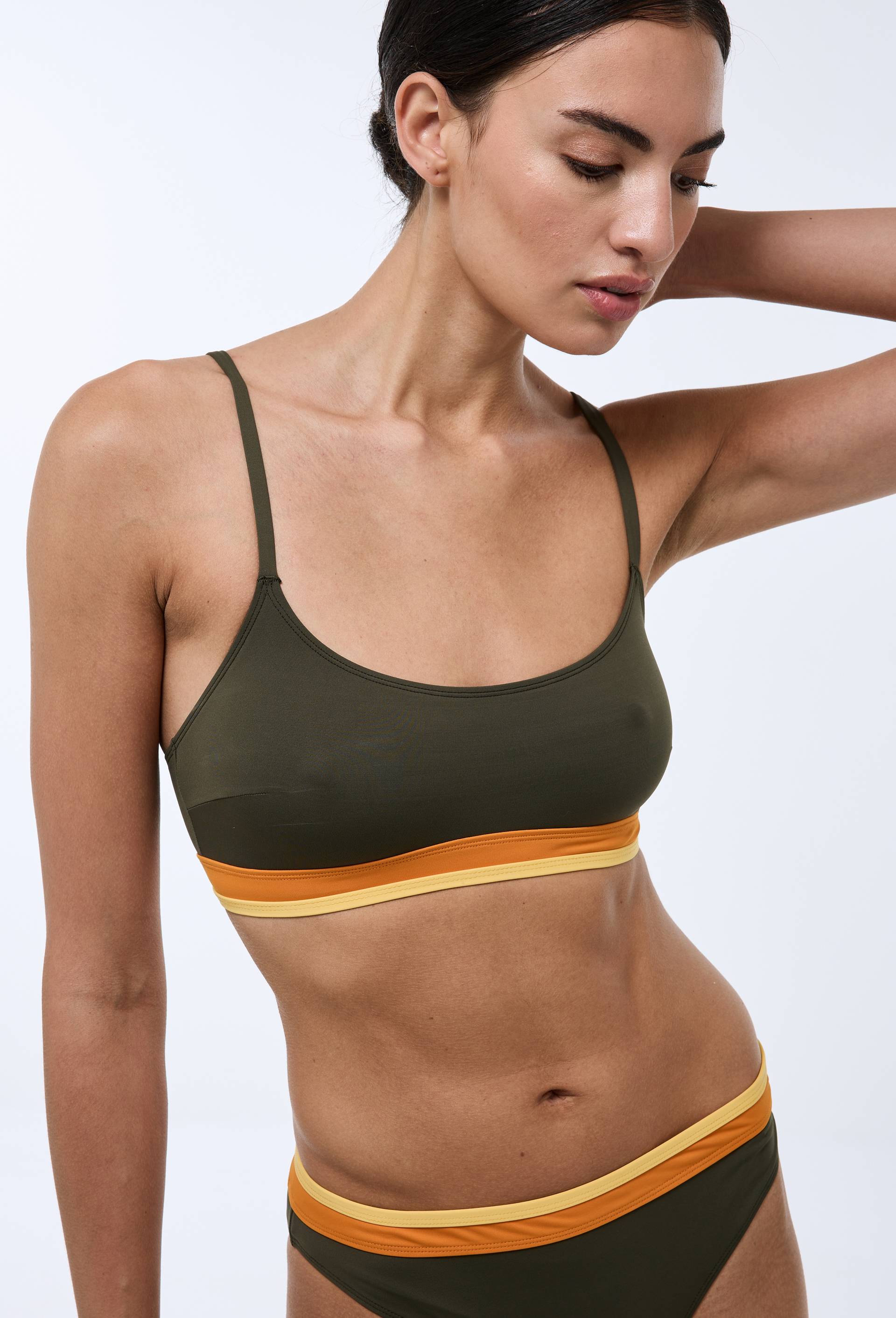 Haut de maillot de bain ALYCE, Vert fonc&eacute;, large image number 0