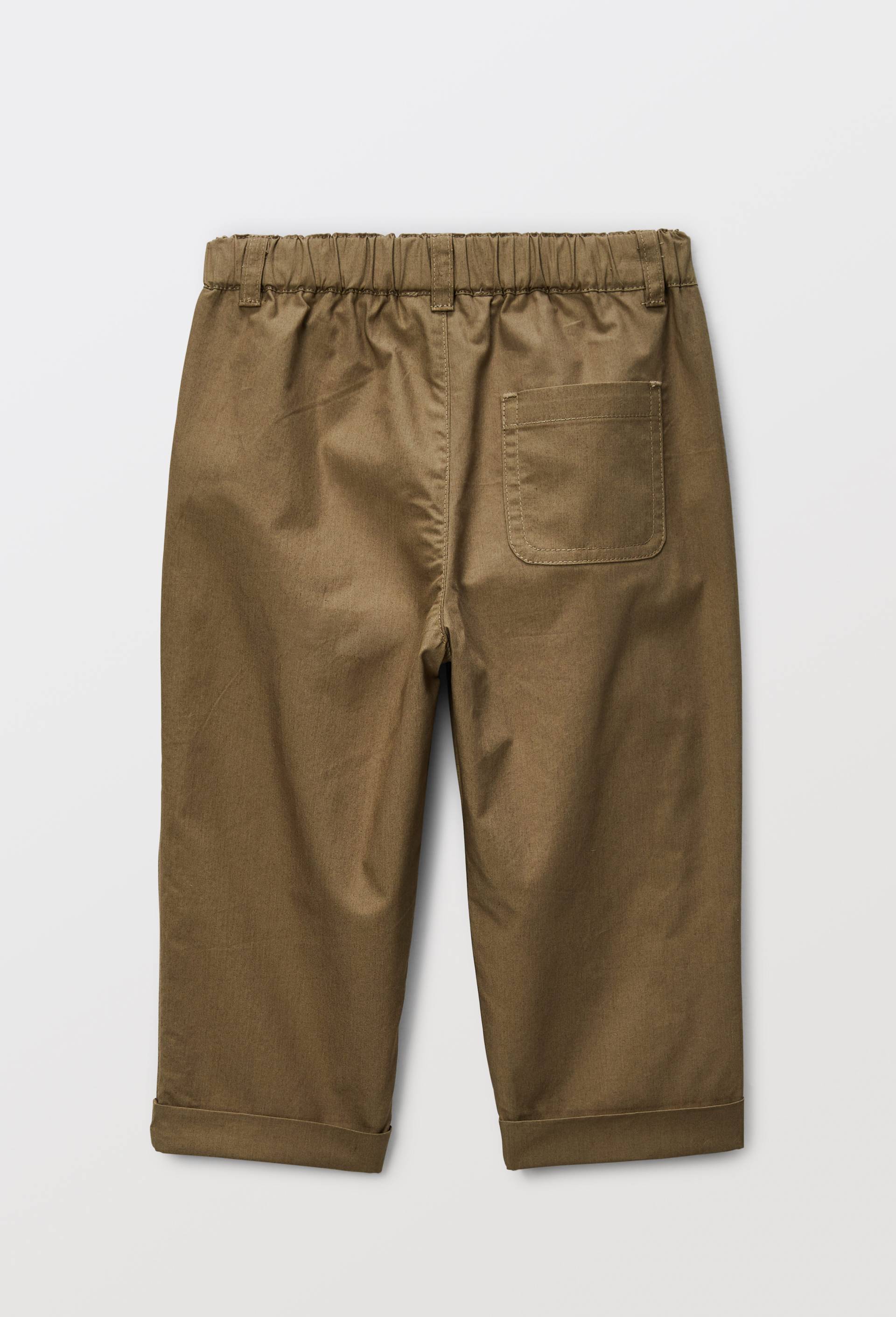 Pantalon uni en coton BIO GOTS, Vert foncé, large image number 1.0