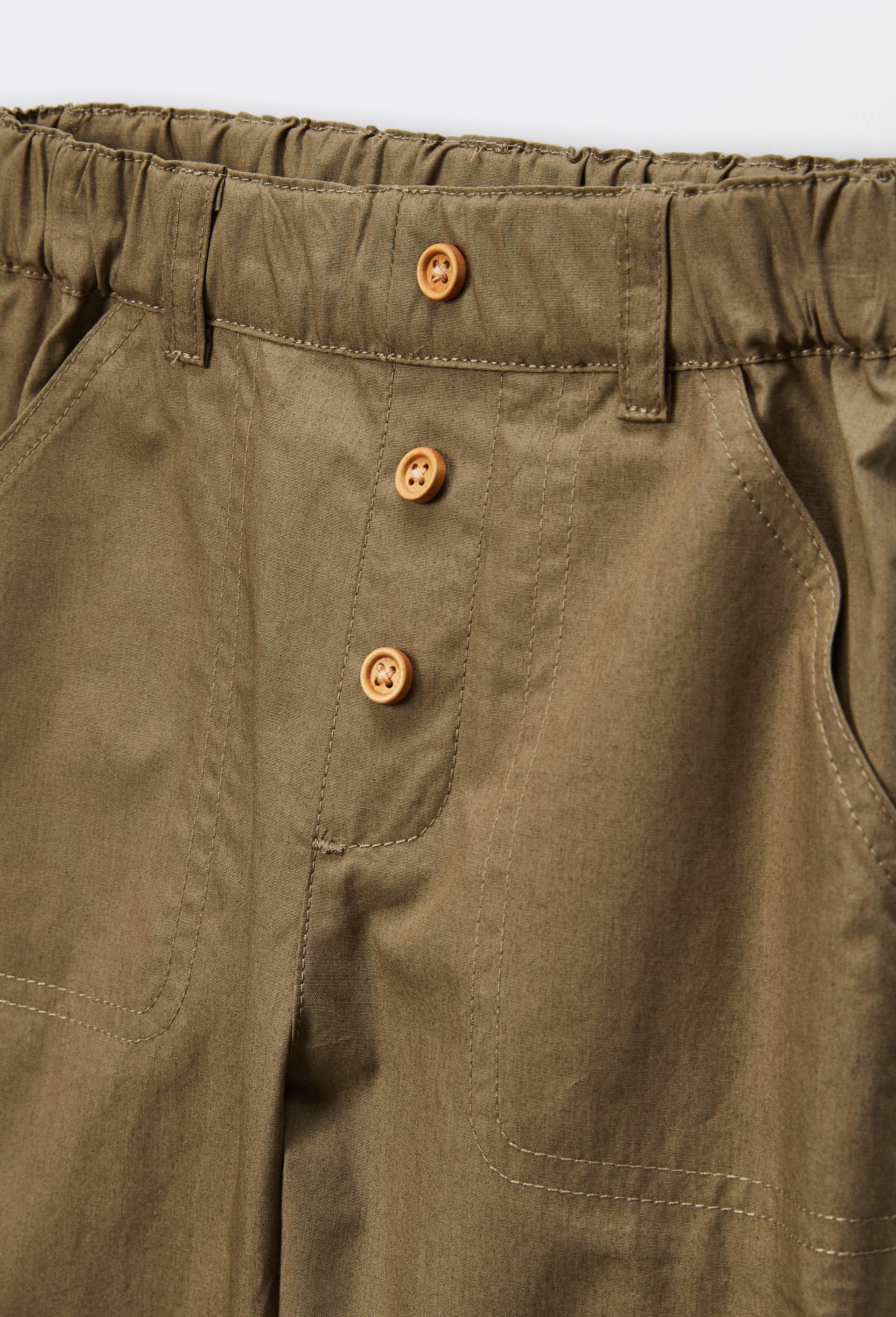 Pantalon uni en coton BIO GOTS, Vert fonc&eacute;, large image number 2