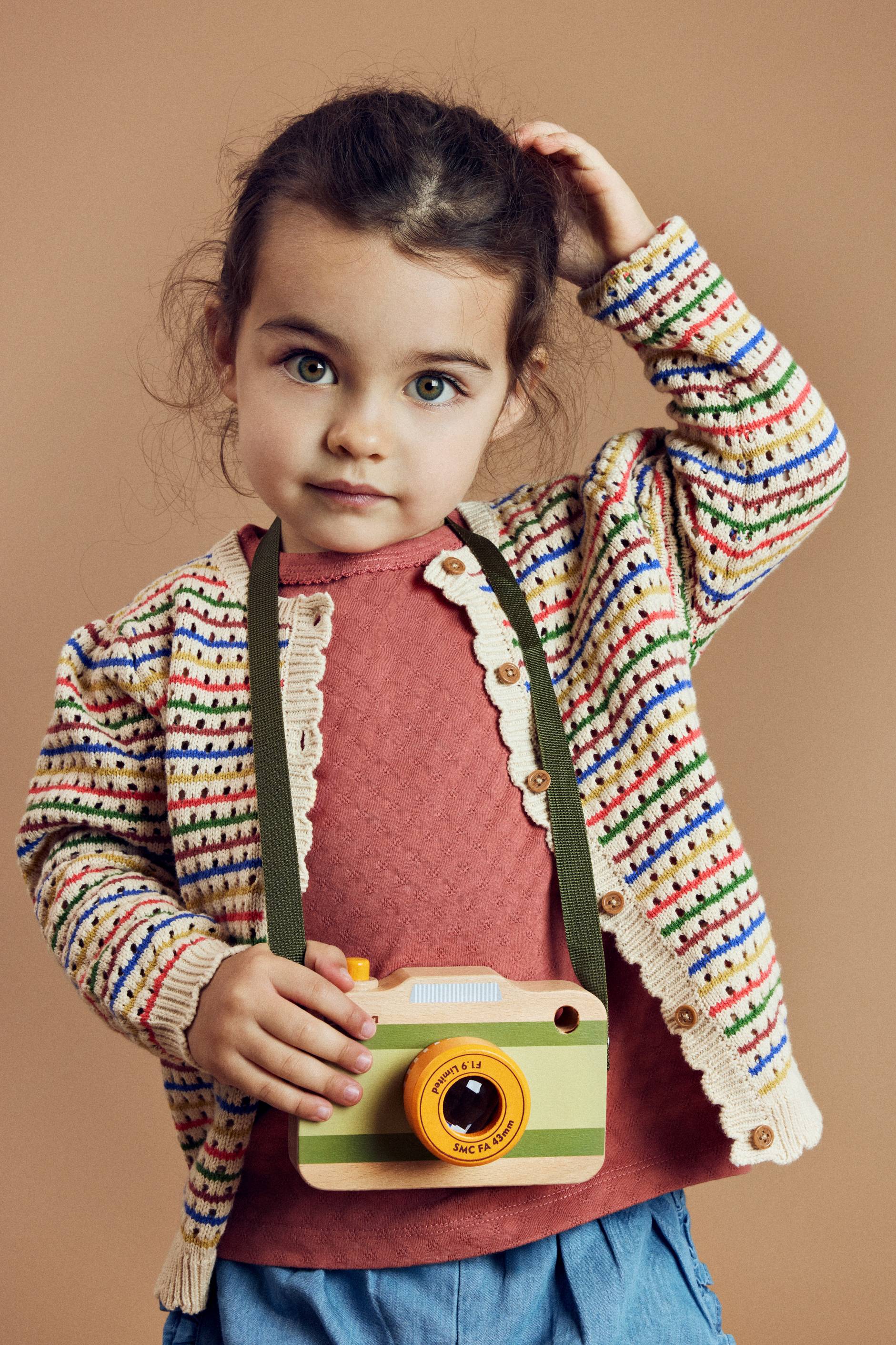 Cardigan tricot ray&eacute; en coton, Beige clair, large image number 0