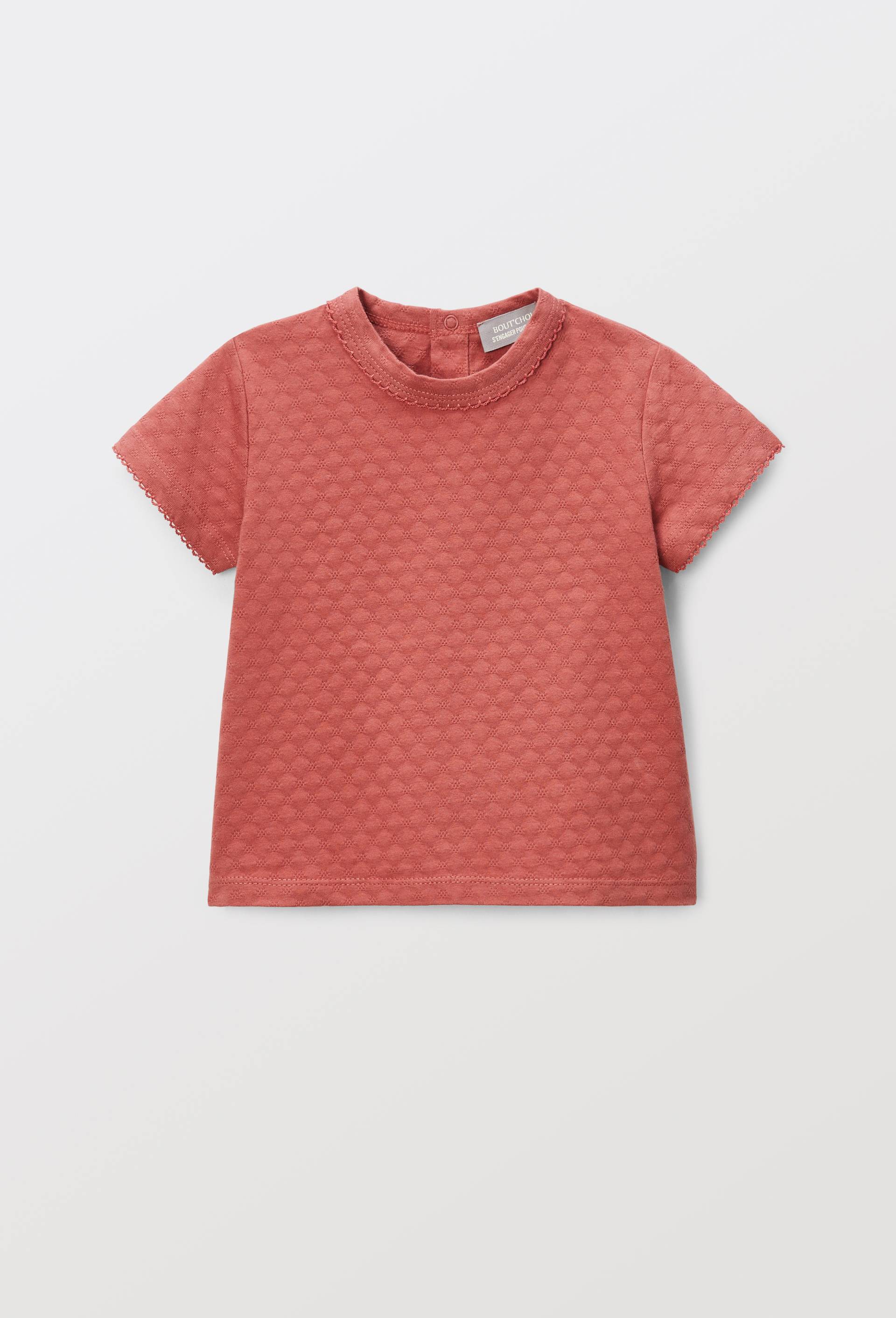 T-shirt manches courtes uni en coton BIO GOTS, Jaune, large image number 0.0