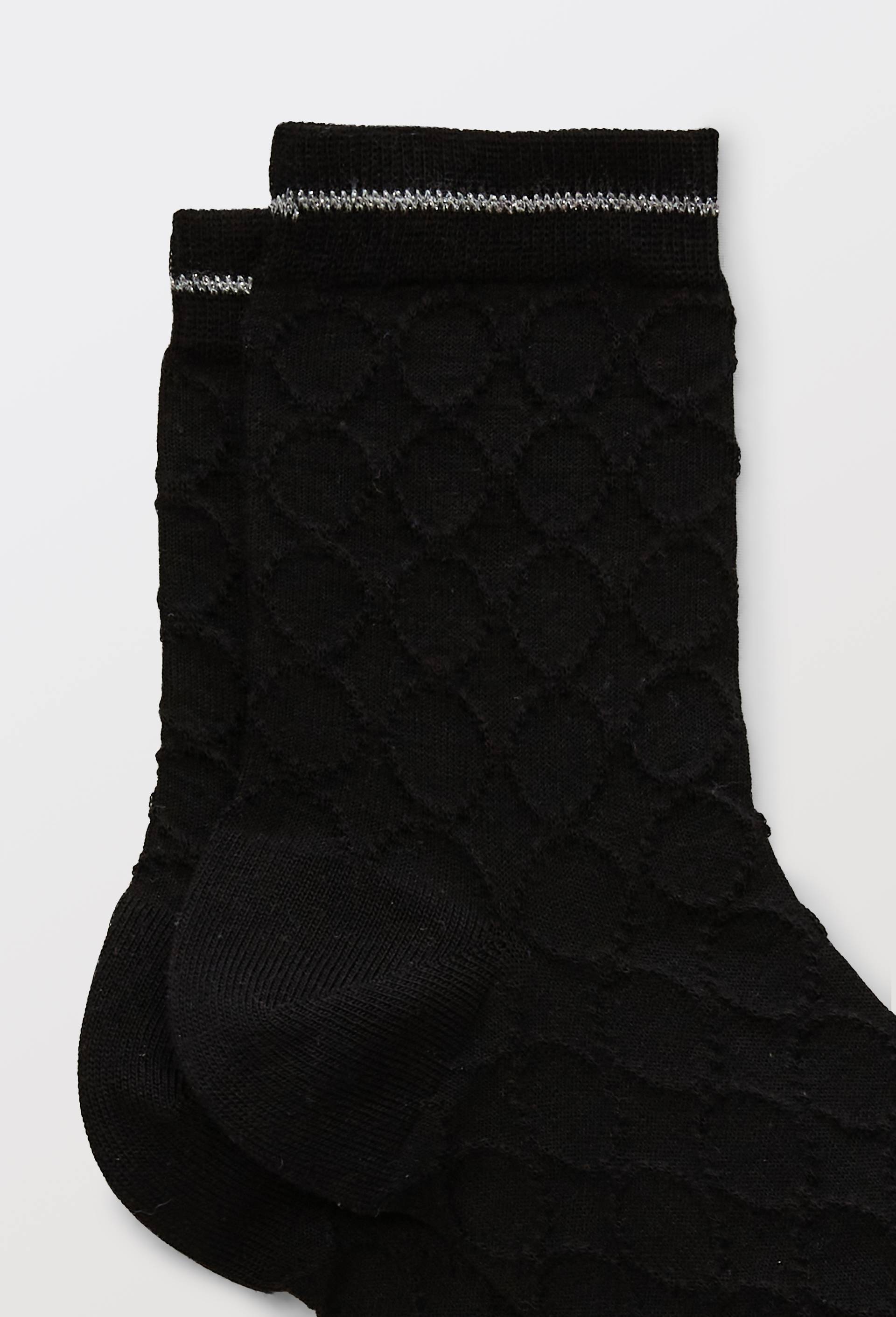 Paire de socquettes fantaisies Le Bourget, Noir, large image number 1