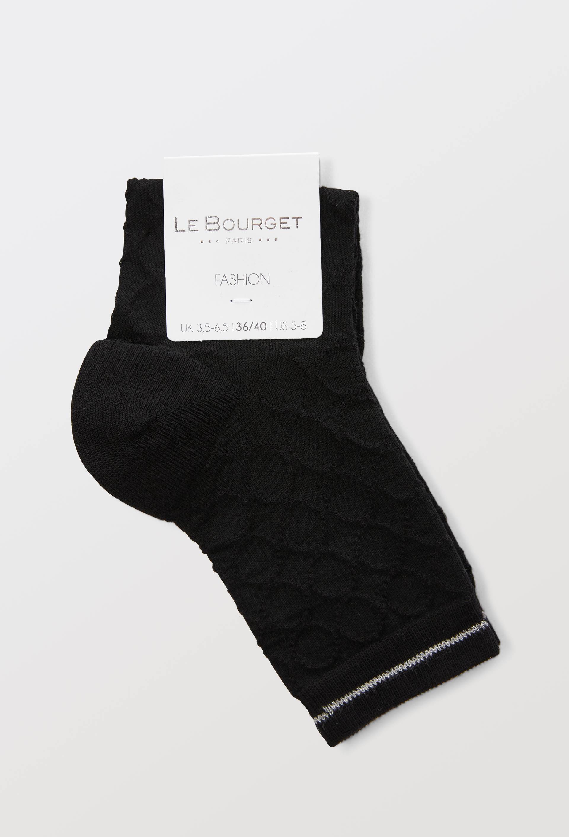 Paire de socquettes fantaisies Le Bourget, Noir, large image number 2.0
