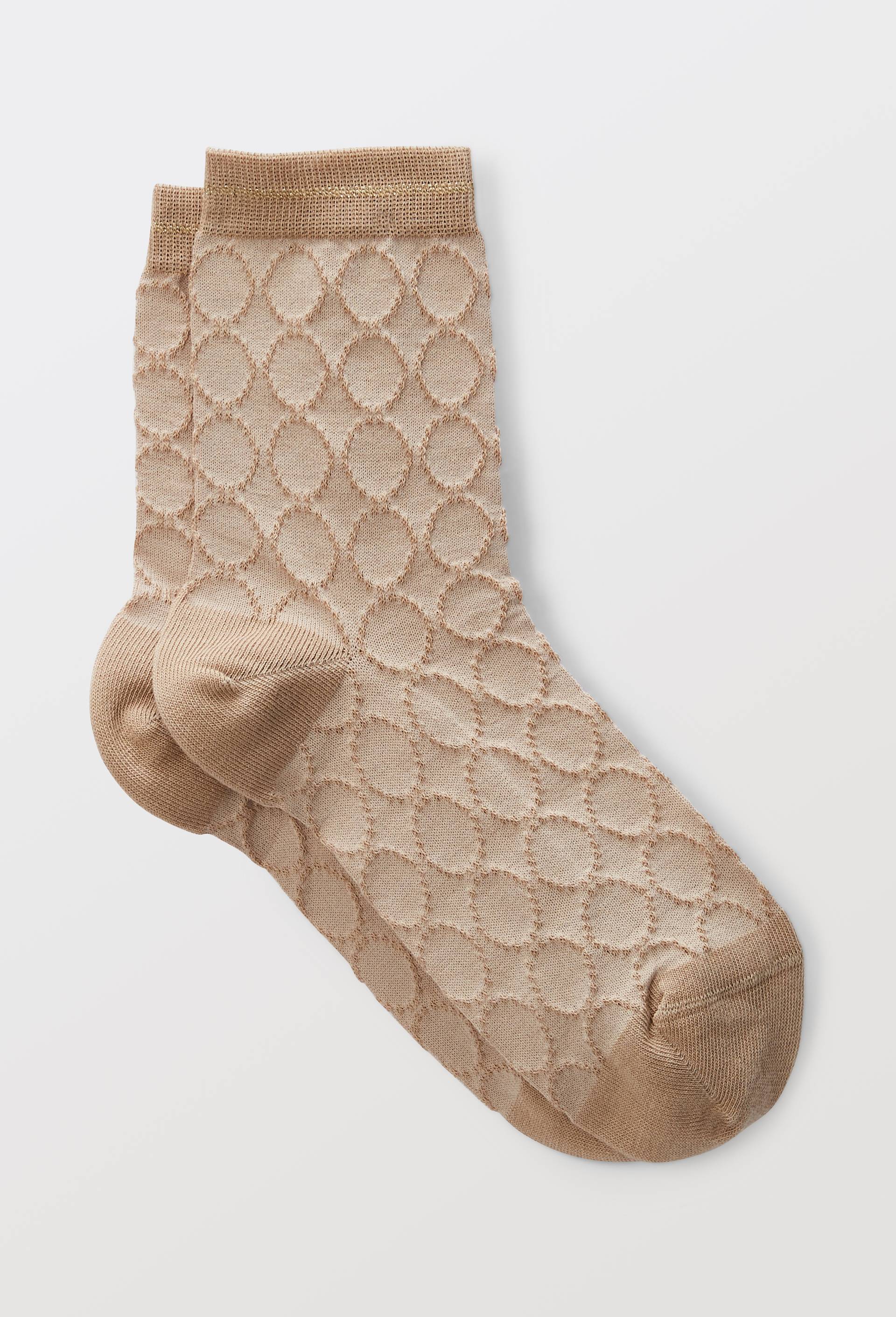 Paire de socquettes fantaisies Le Bourget, Beige, large image number 0