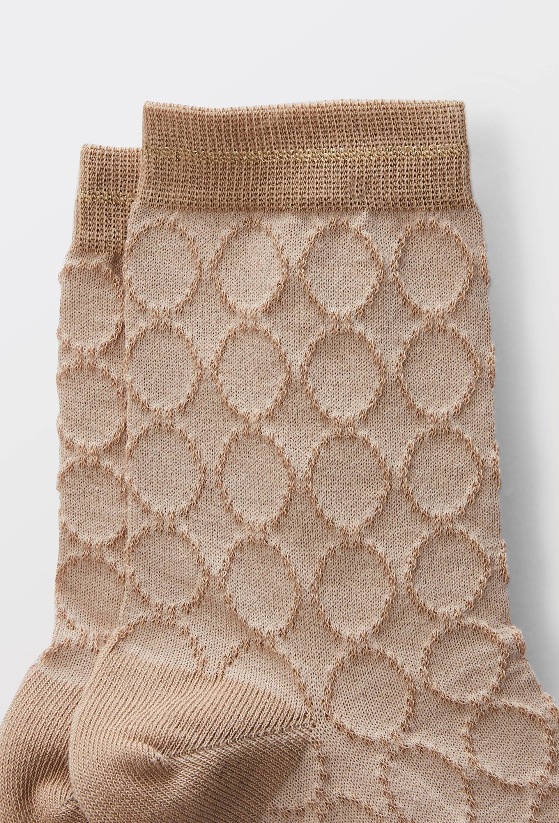 Paire de socquettes fantaisies Le Bourget, Beige, large image number 1