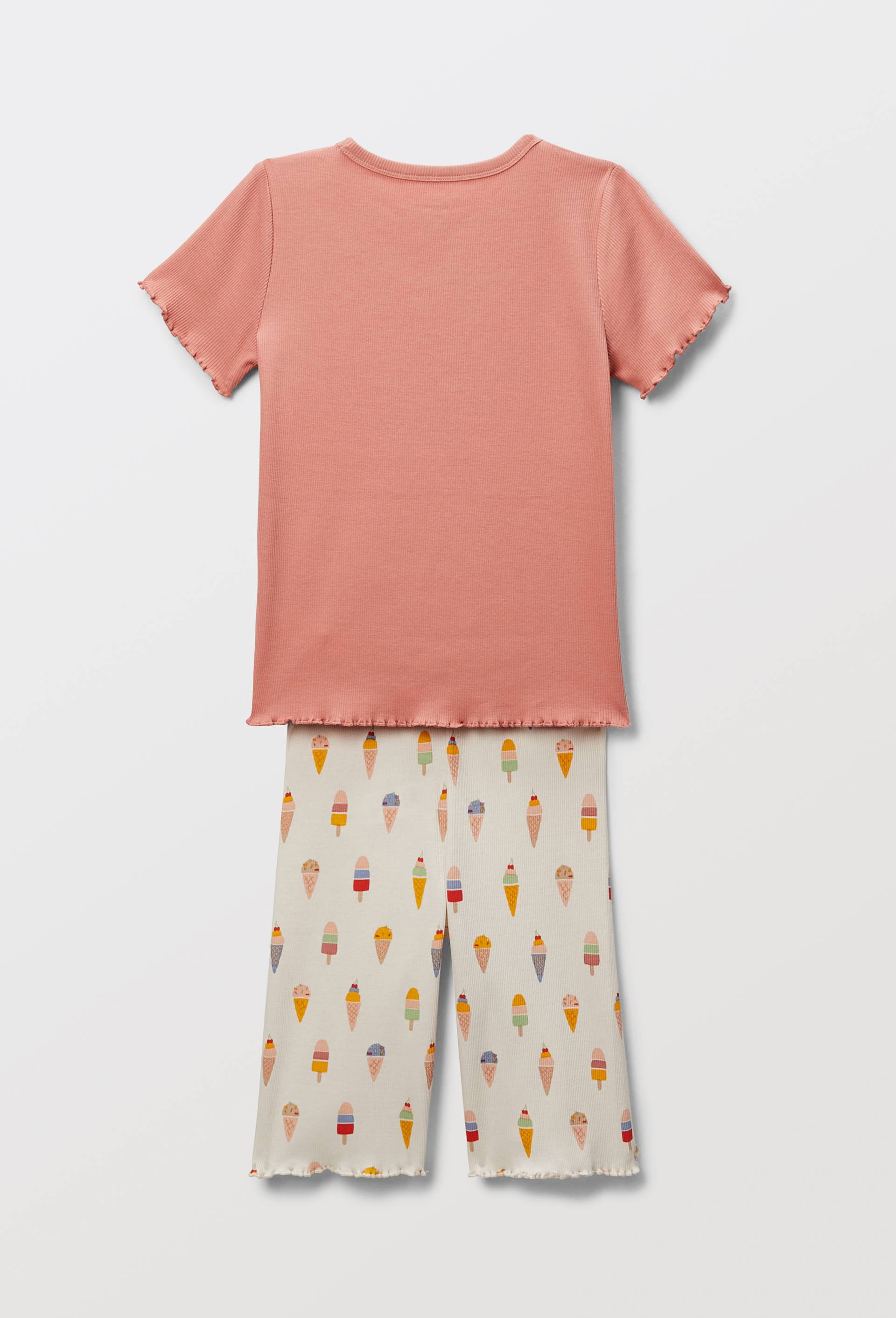 Lot de 2 pyjamas shorts imprimé en jersey coton BIO GOTS, Orange, large image number 1.0