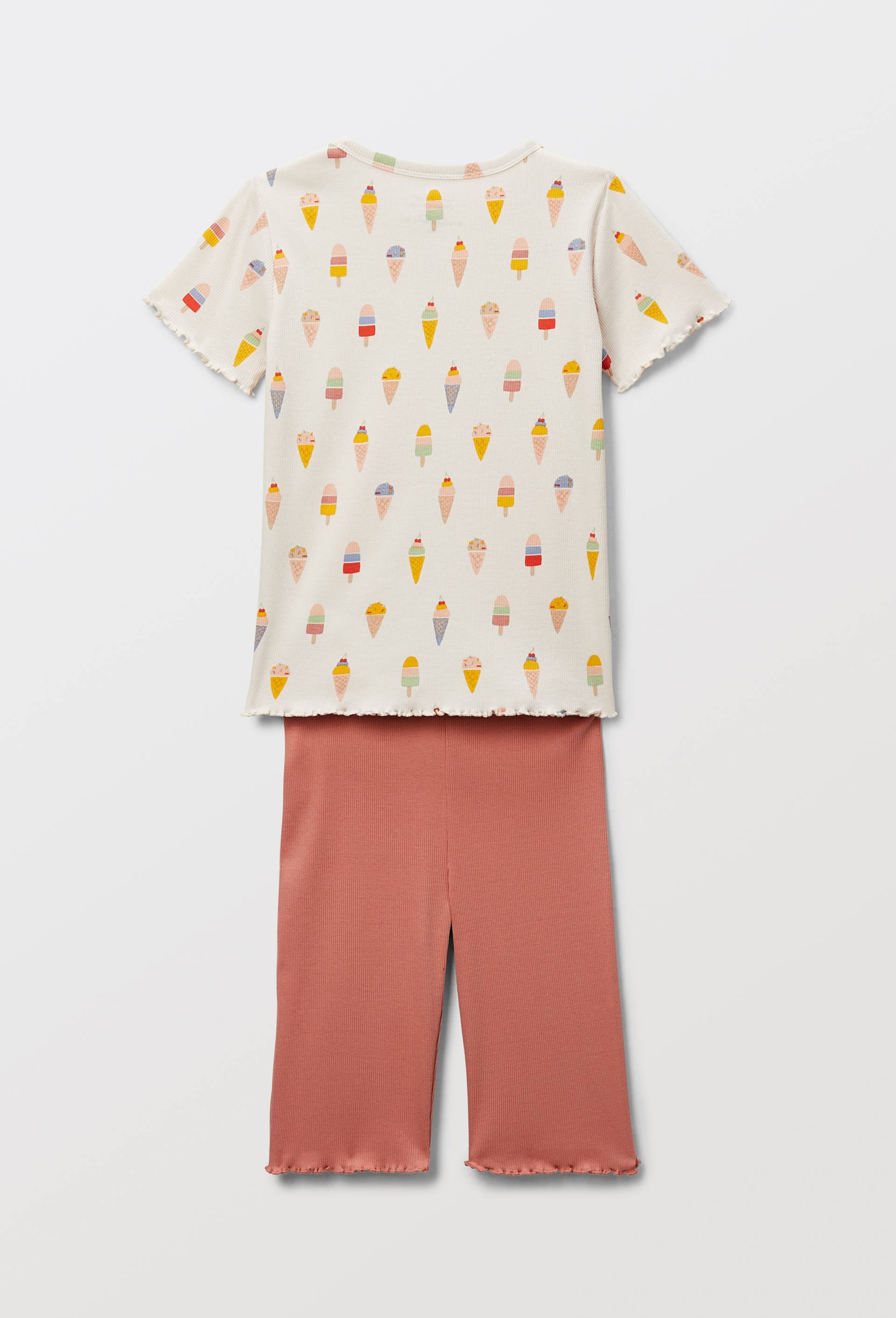 Lot de 2 pyjamas shorts imprimé en jersey coton BIO GOTS, Orange, large image number 4