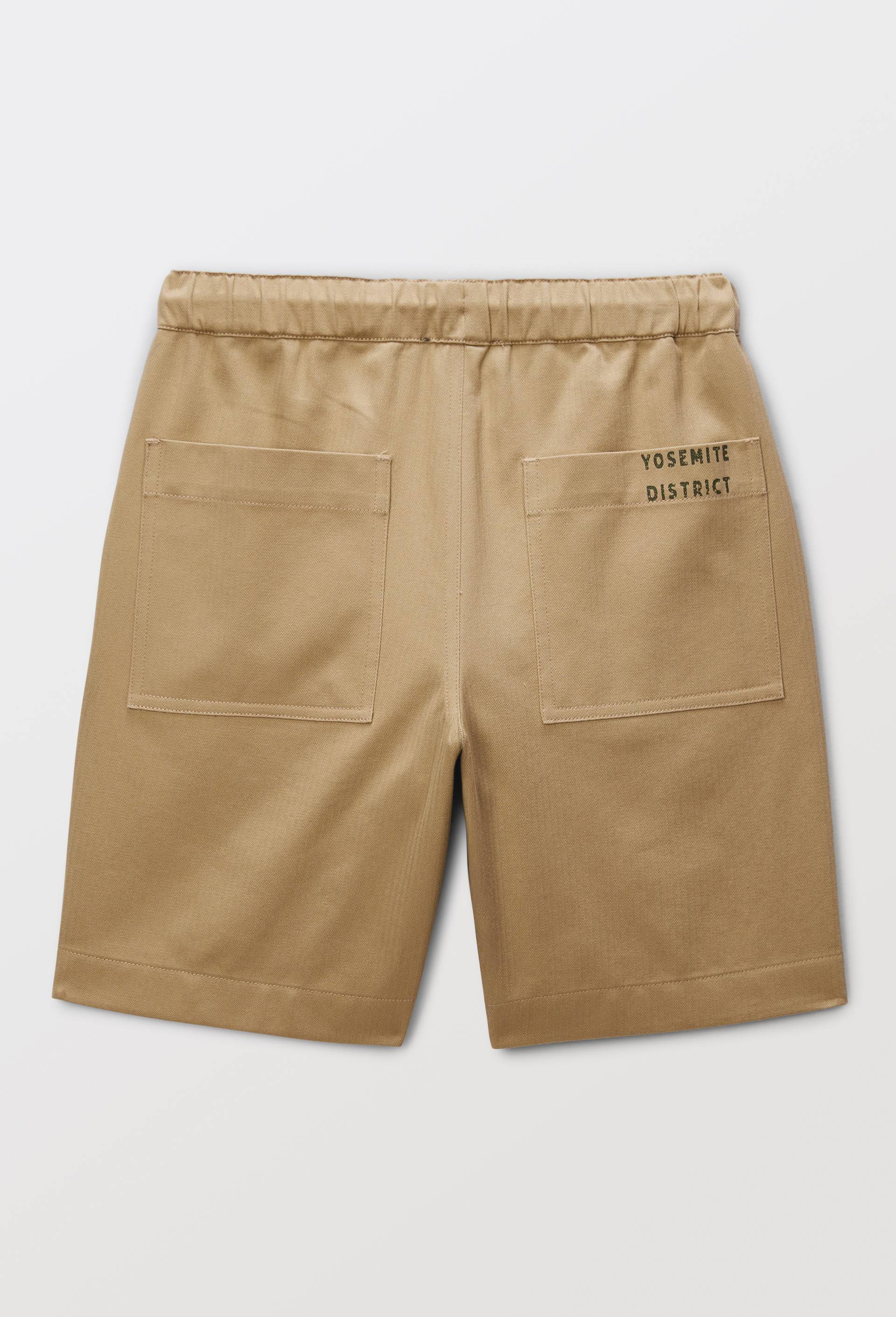 Short &agrave; empi&egrave;cement surteint en coton BIO GOTS, Beige, large image number 2.0