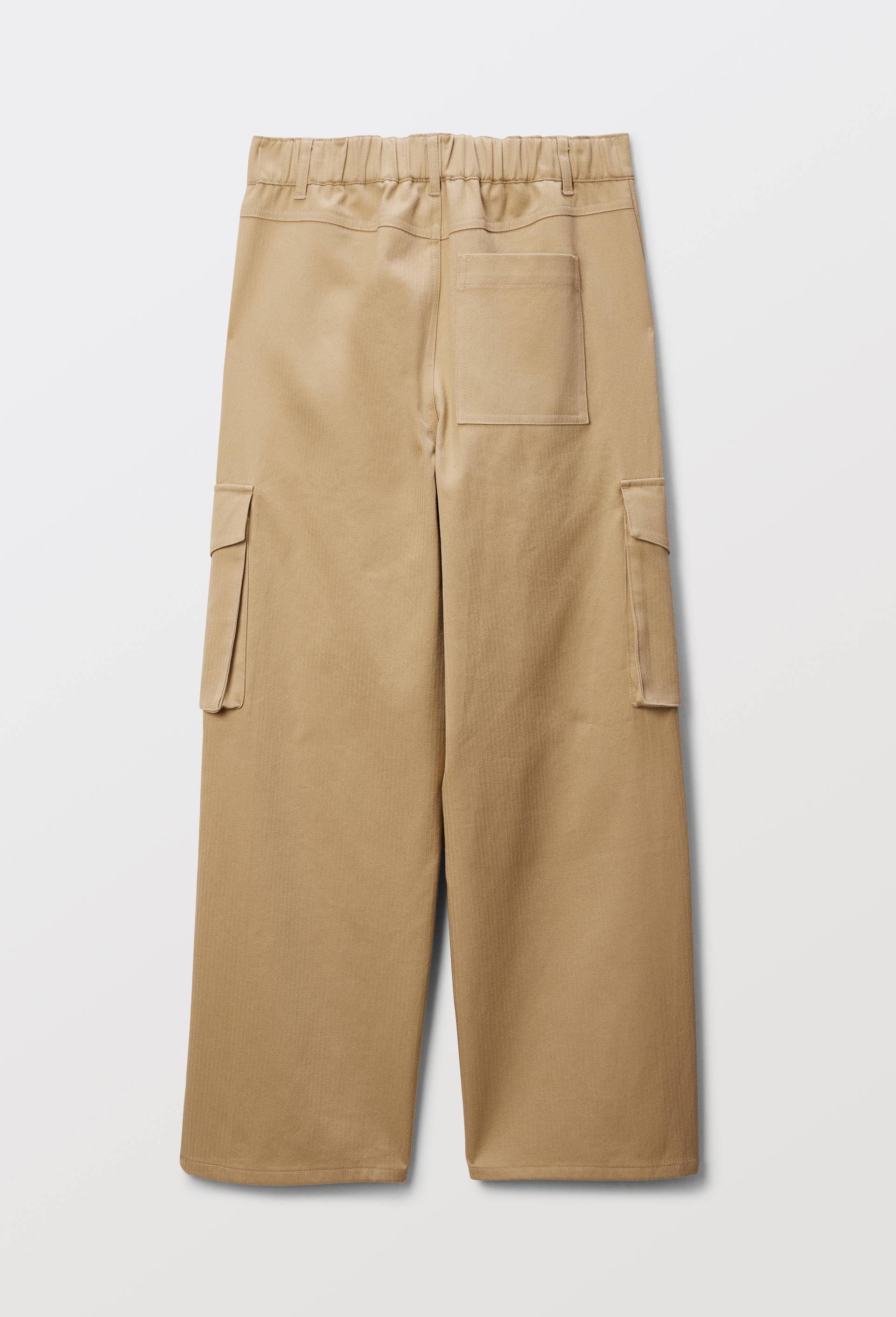 Pantalon cargo large en coton BIO GOTS, Beige, large image number 1.0