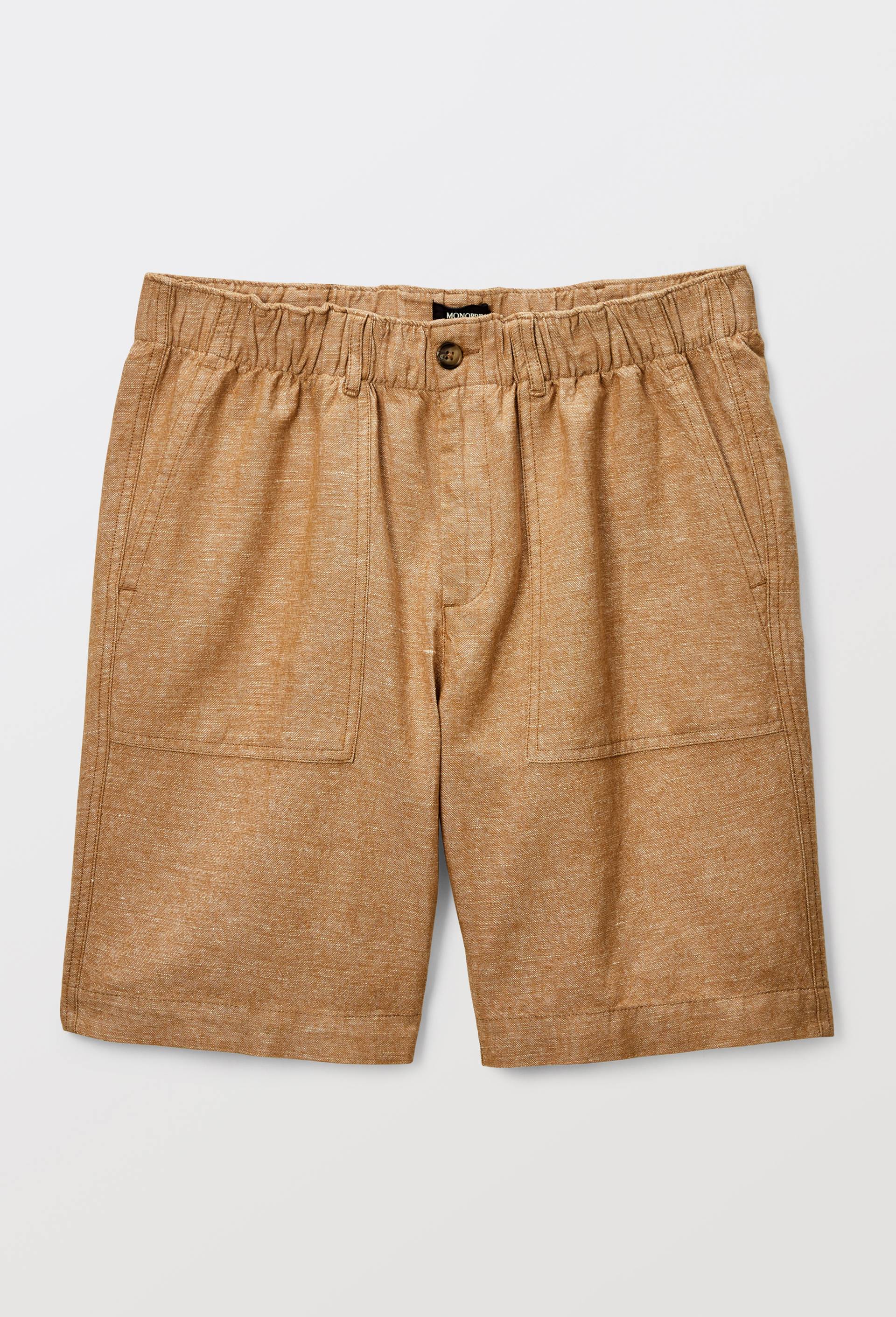 Short en coton et lin, Or, large image number 2