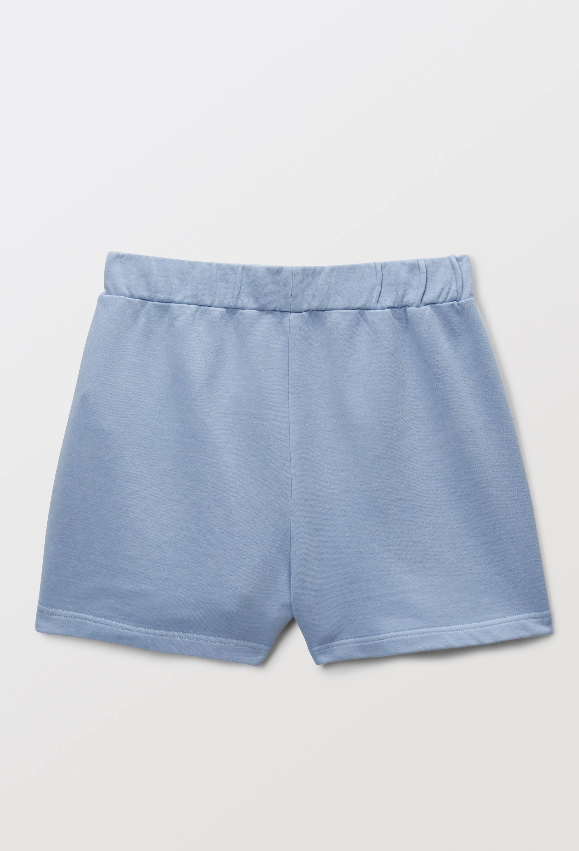 Short molleton en coton BIO GOTS, Bleu clair, large image number 2.0