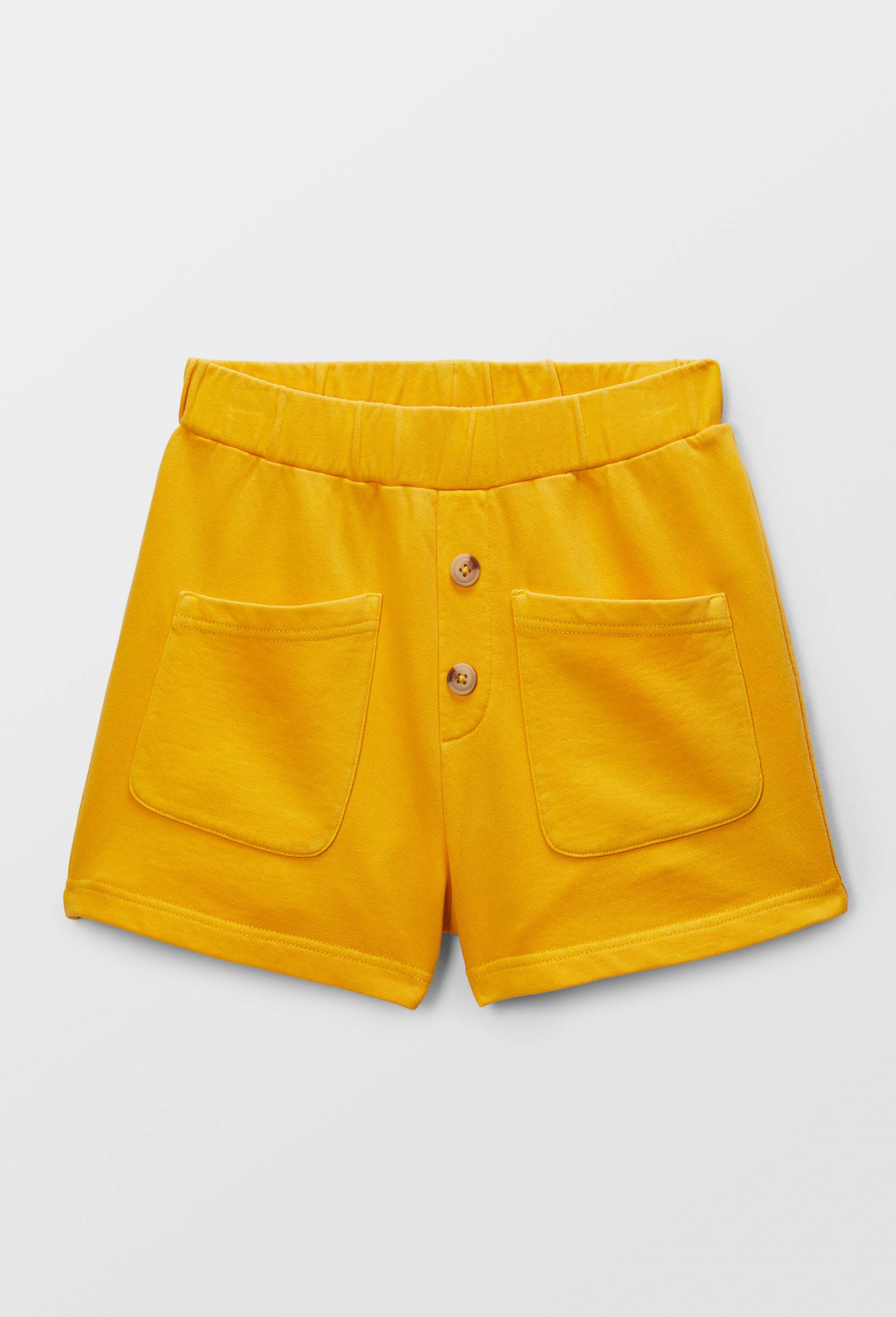 Short molleton en coton BIO GOTS, Jaune, large image number 1