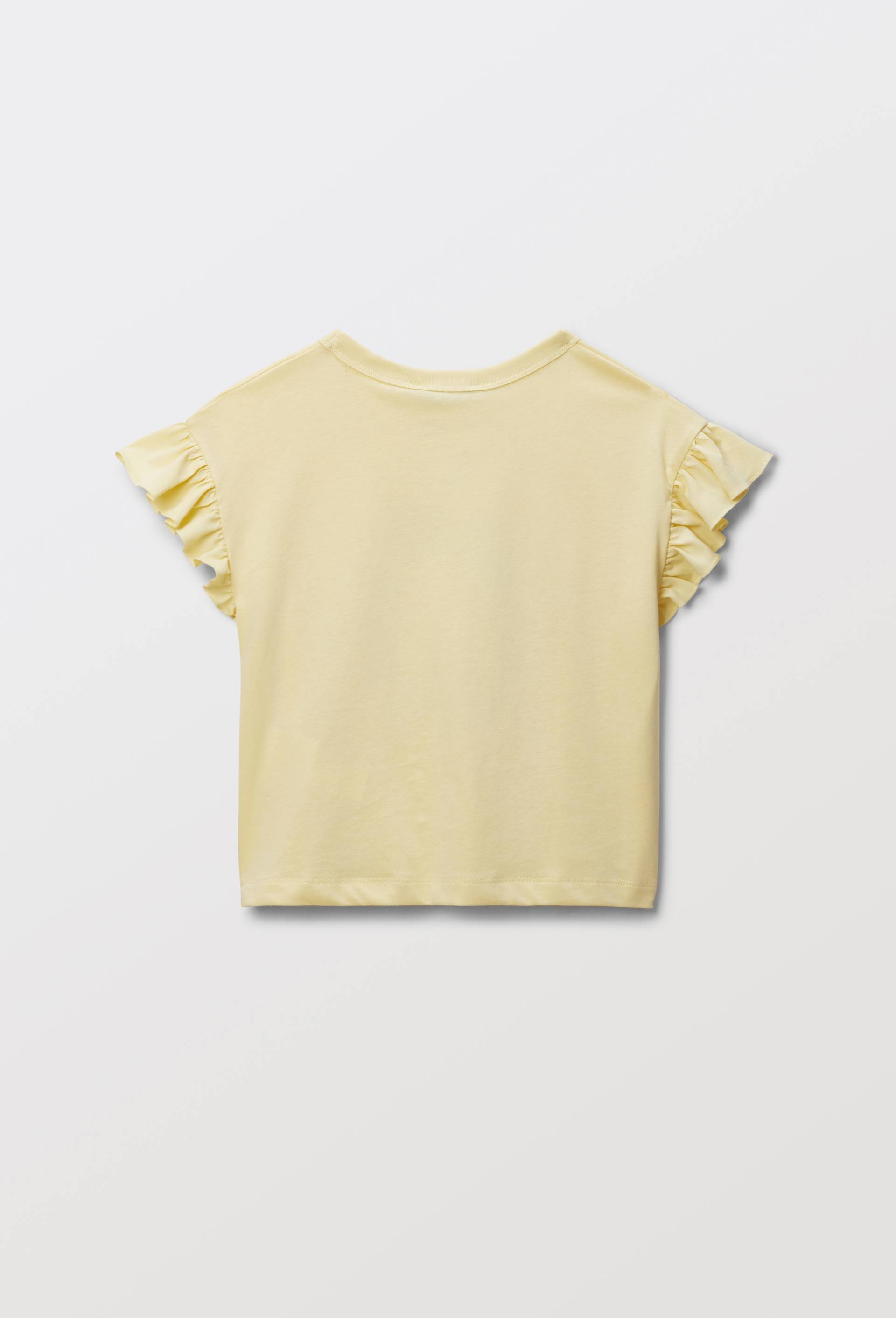 T-shirt &agrave; manches courtes imprim&eacute; en coton, Jaune clair, large image number 2