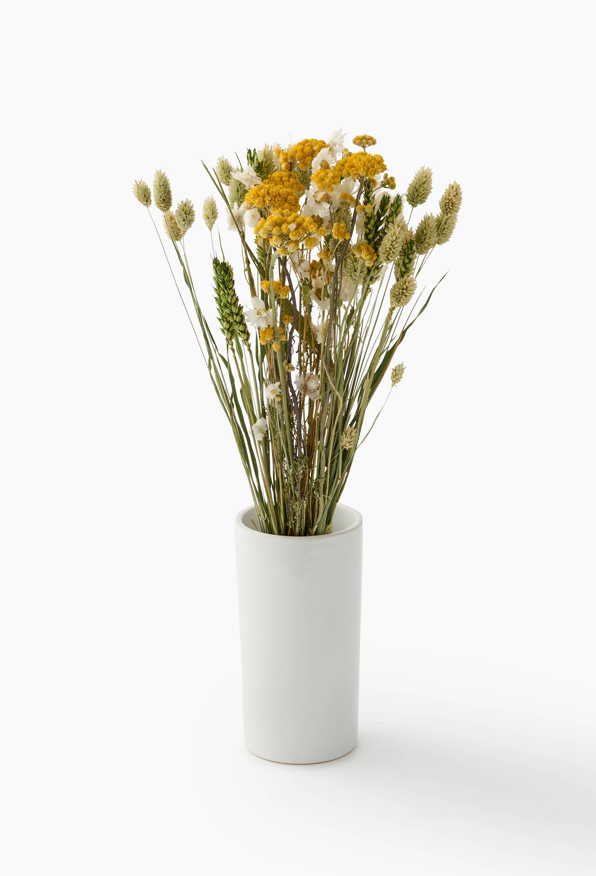 Bouquet de fleurs s&eacute;ch&eacute;es vert et jaune, Multicolore, large image number 0