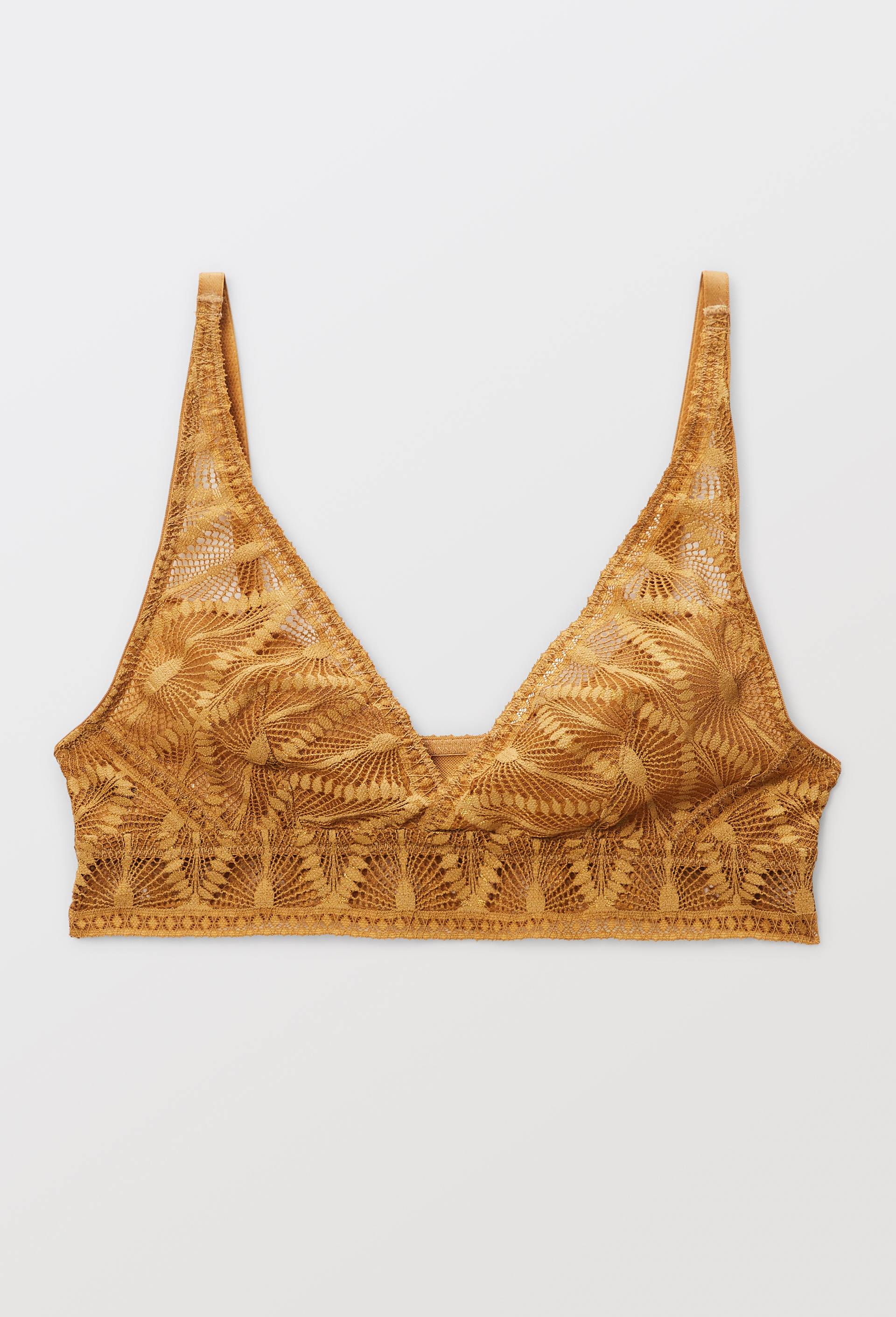 Brassi&egrave;re MALIA en dentelle, Or, large image number 2.0