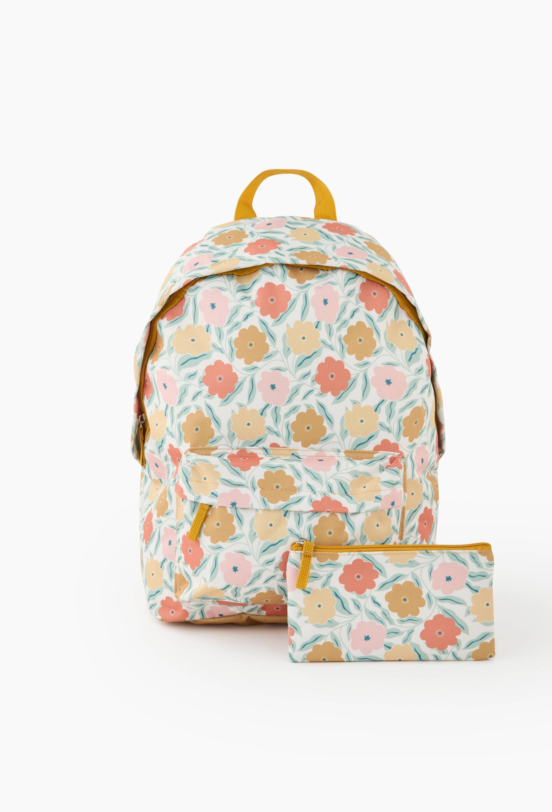 Sac &agrave; dos et trousse &agrave; fleurs, Multicolore, large image number 2