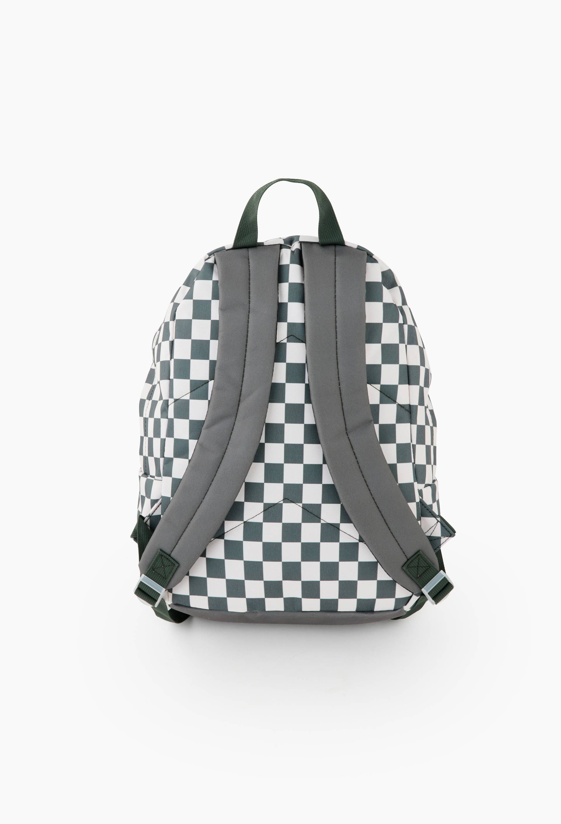 Sac &agrave; dos et trousse damier, Vert fonc&eacute;, large image number 1