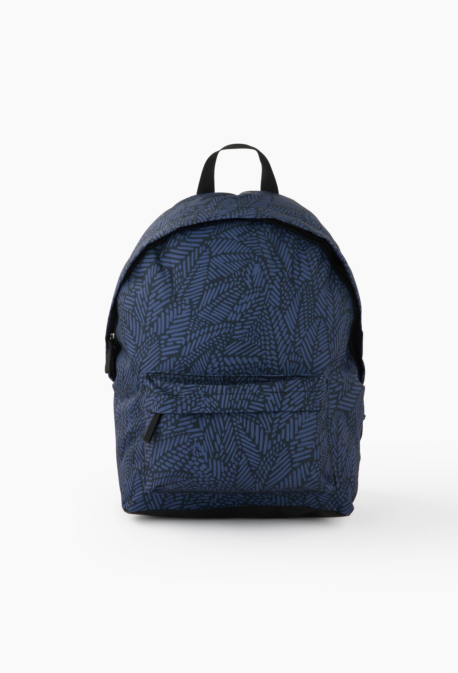 Sac &agrave; dos et trousse feuillage, Bleu fonc&eacute;, large image number 0