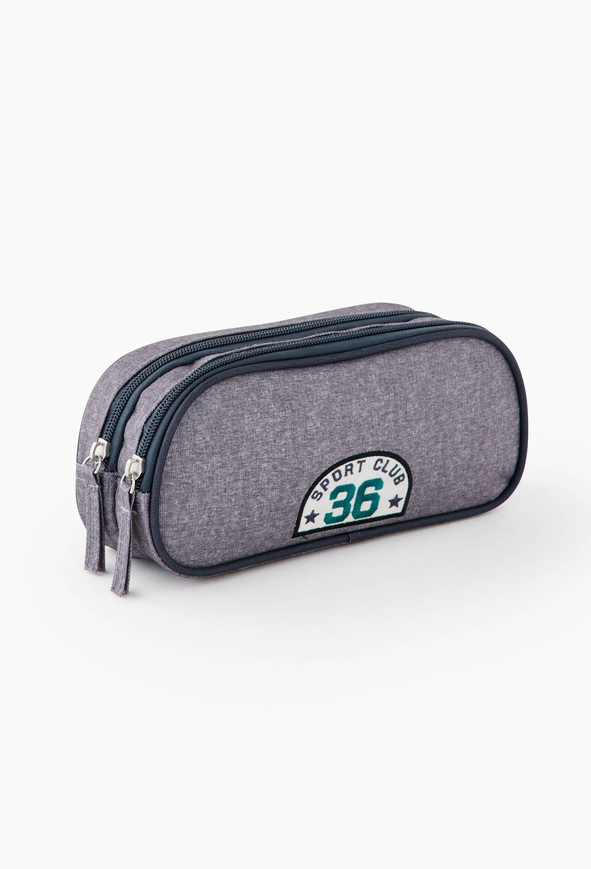 Trousse double compartiments sport, Gris fonc&eacute;, large image number 0