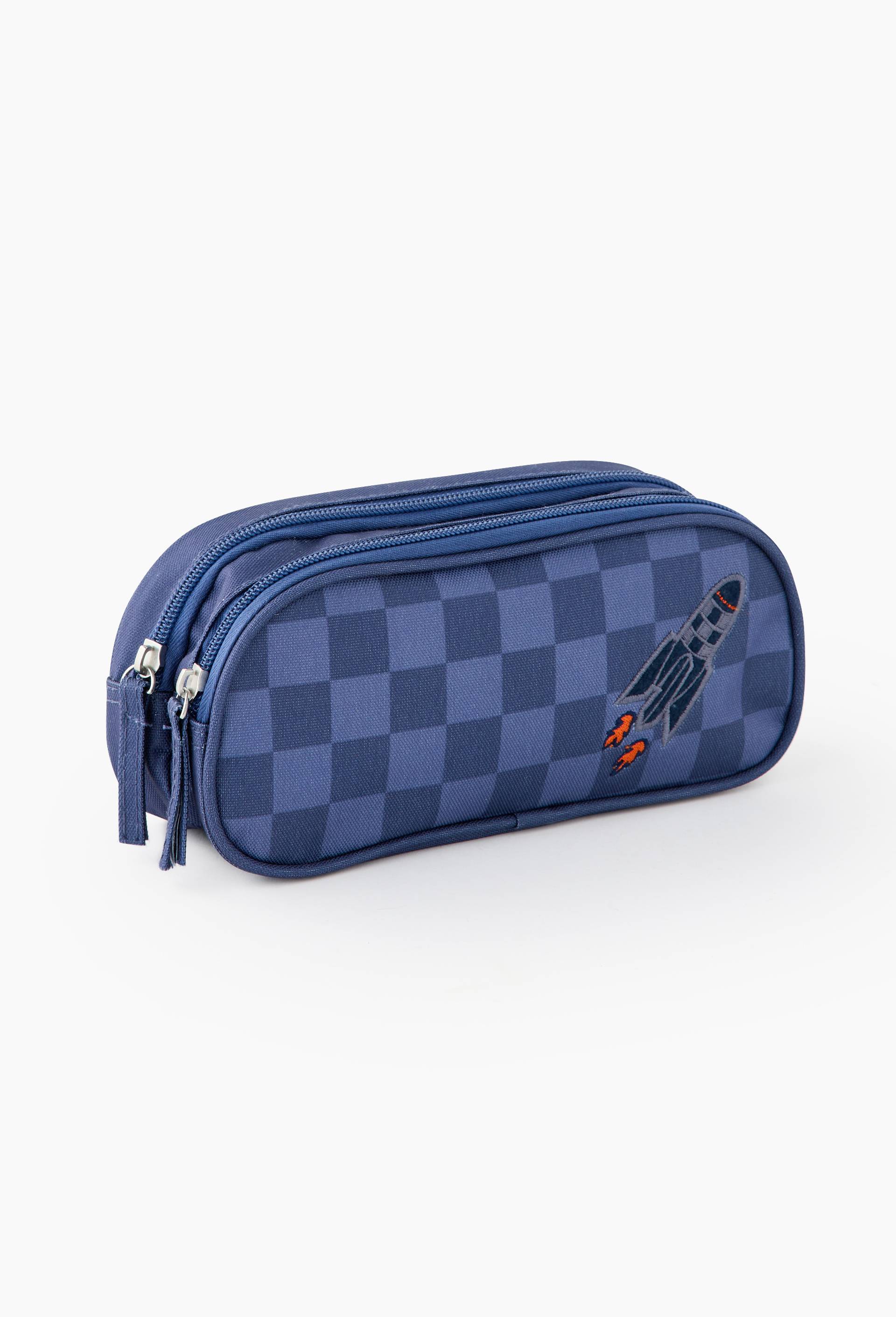 Trousse double compartiments sport, Bleu fonc&eacute;, large image number 0