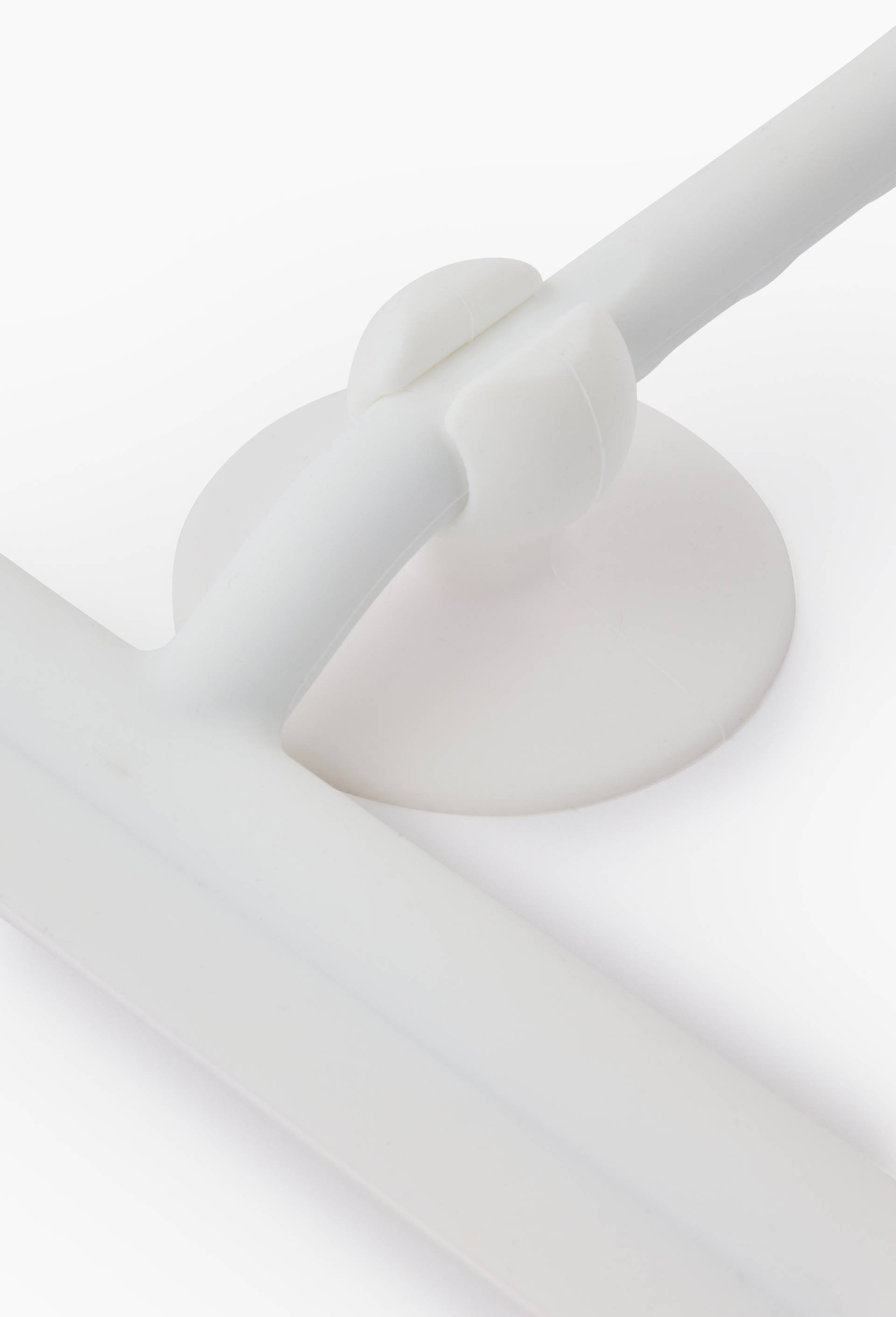 Raclette de douche et sa ventouse, soft touch, 210x190x35mm, Blanc, large image number 1