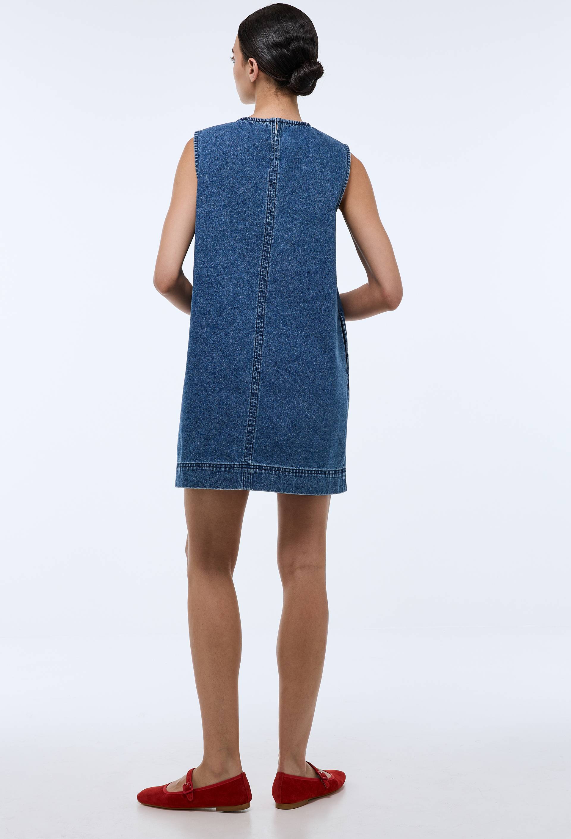 Robe courte en denim en coton BIO GOTS, Bleu fonc&eacute;, large image number 3