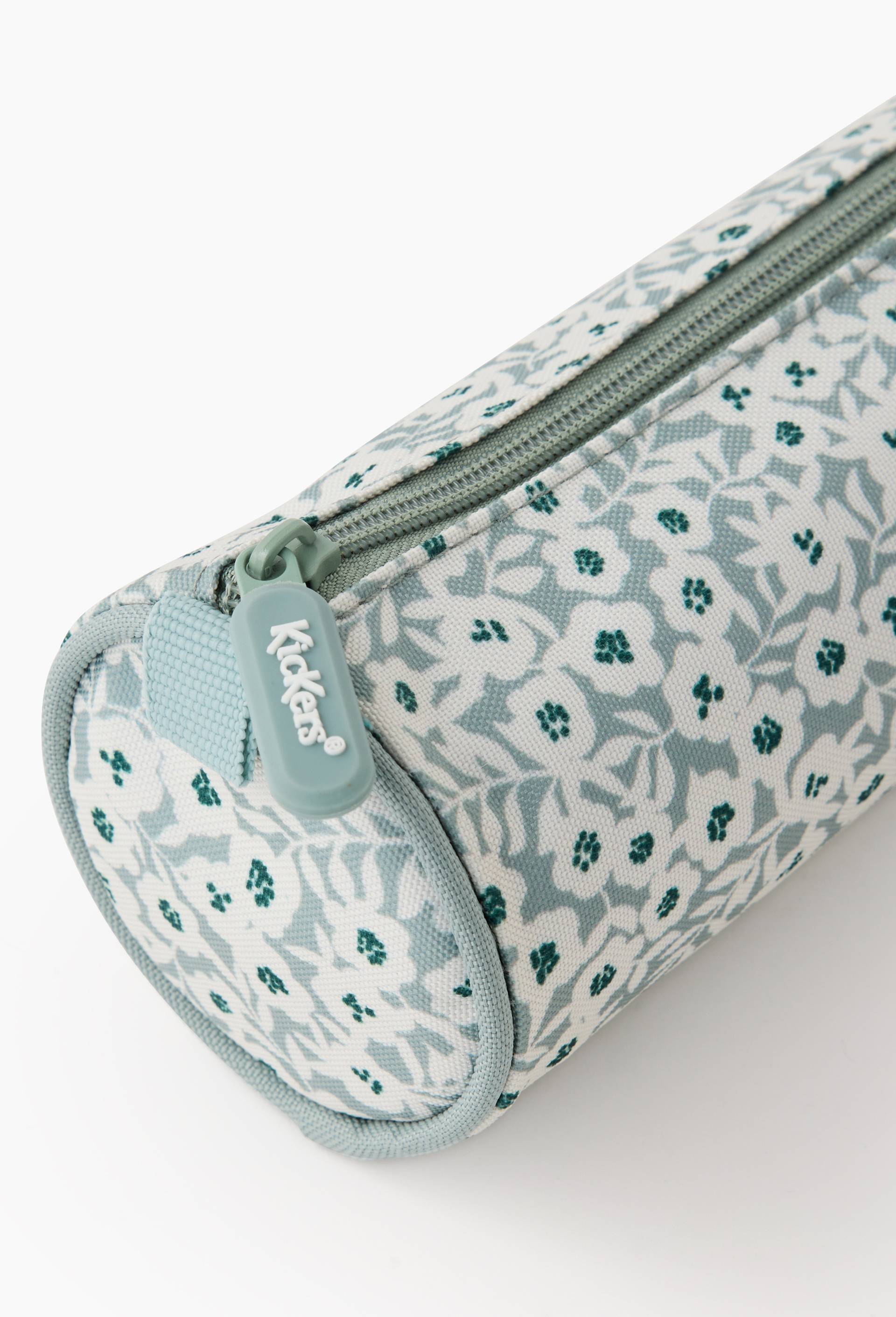 Trousse ronde &agrave; fleurs, Vert, large image number 1