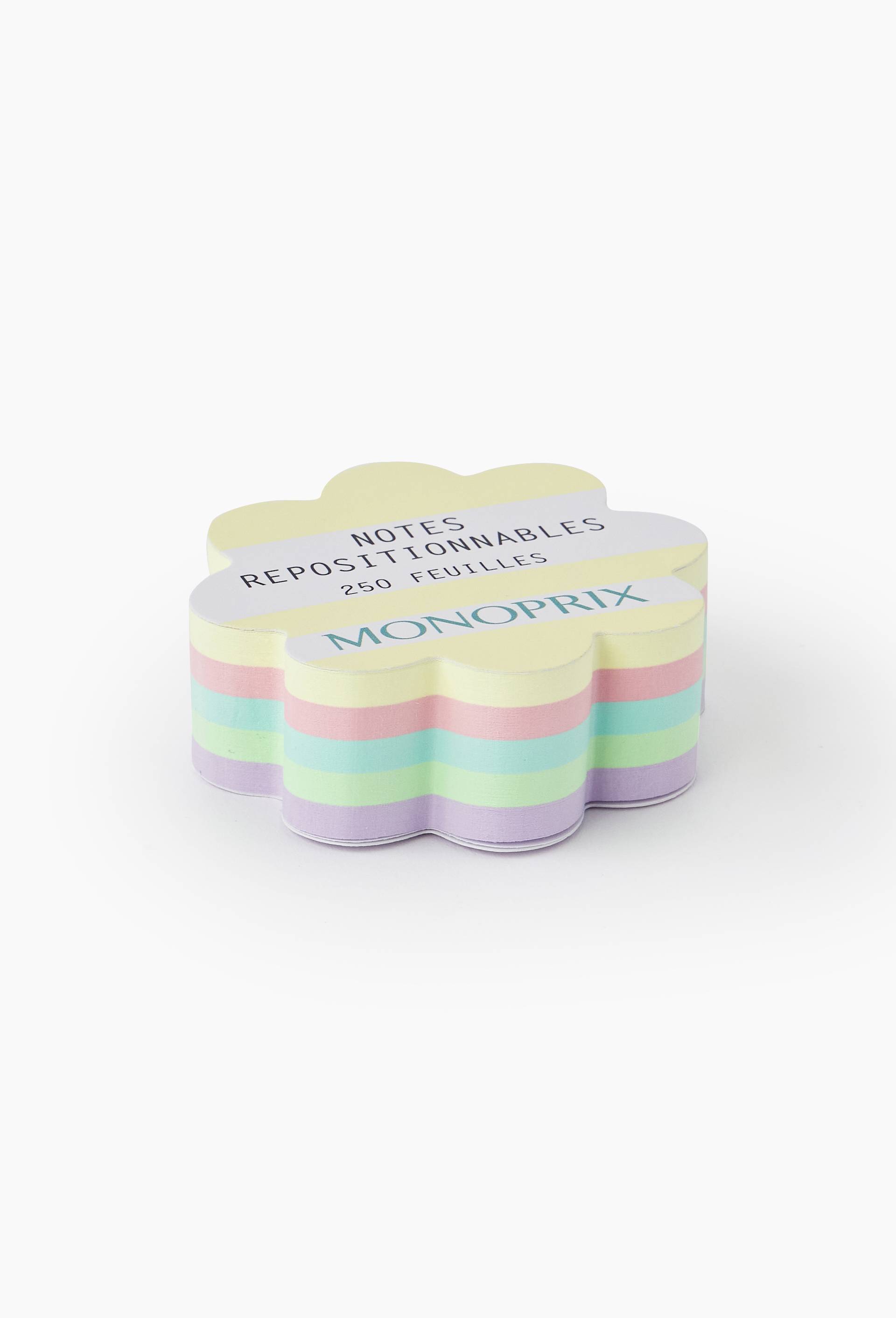 Bloc fleur notes repositionnables - 67x67mm - 250 feuilles - 5 coloris pastels, , large image number 1.0