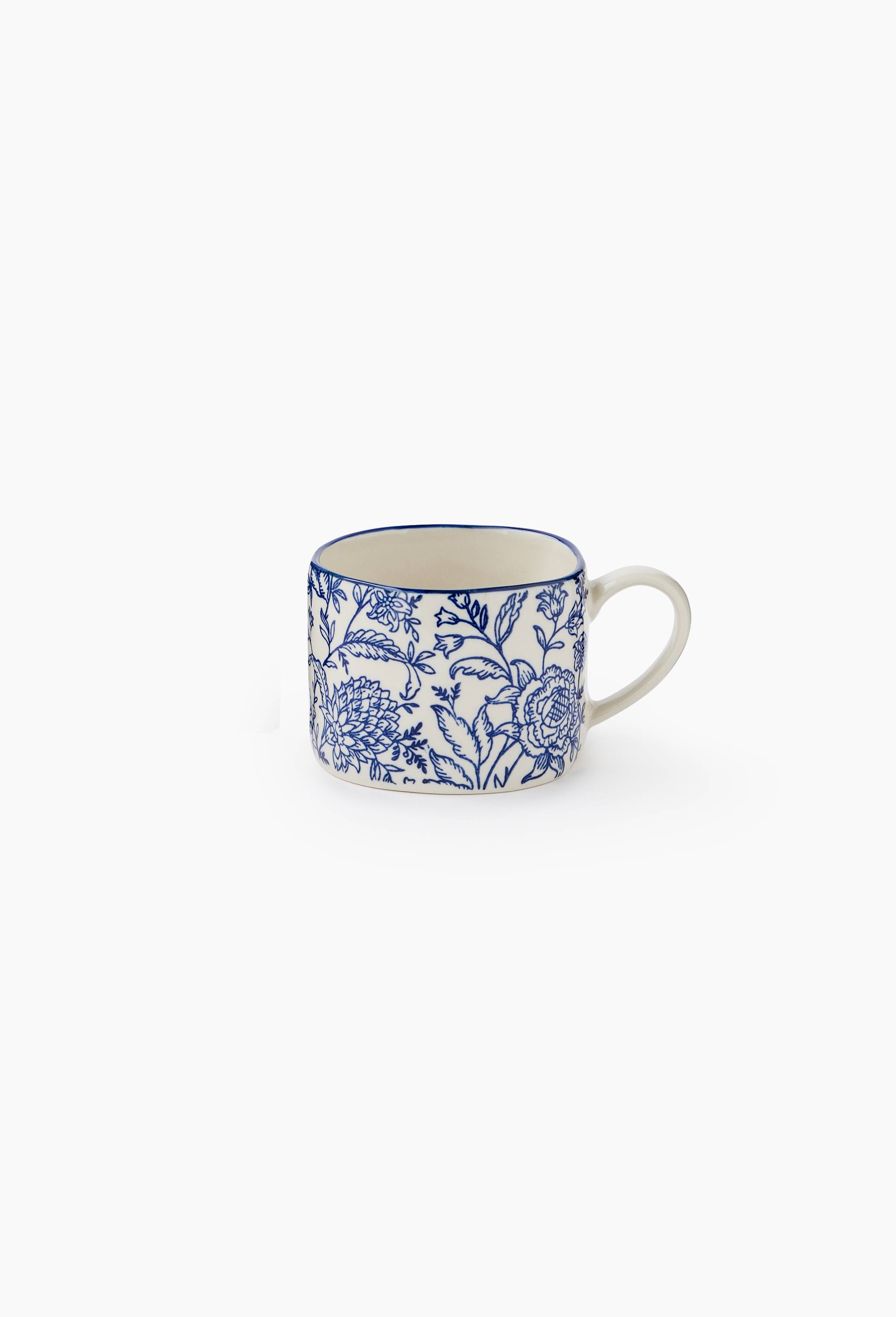 Tasse avec anse finition imprim&eacute;e, 30cl, Ecru, large image number 0