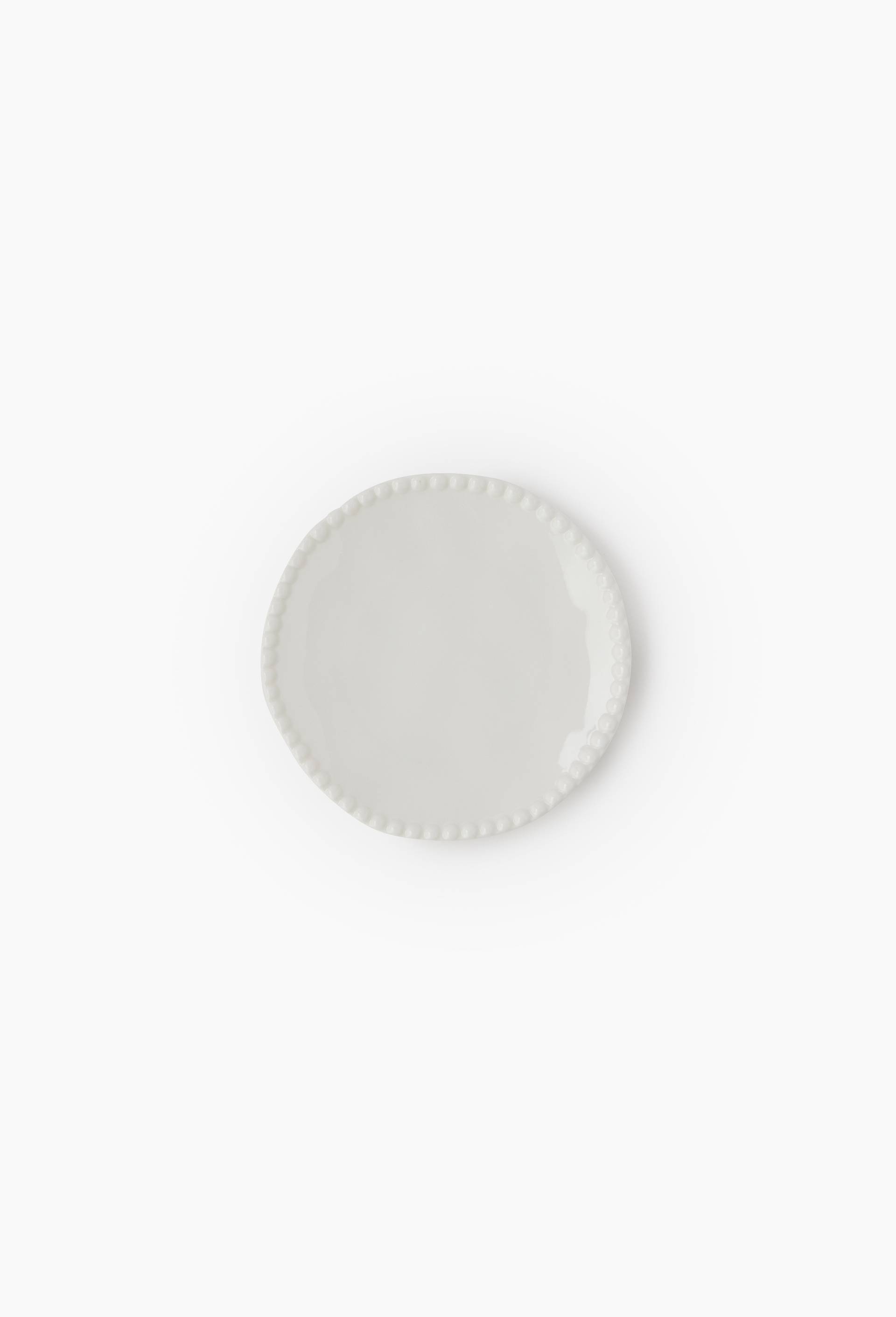 Assiette &agrave; pain finition perl&eacute;e, 14cm, Ecru, large image number 0