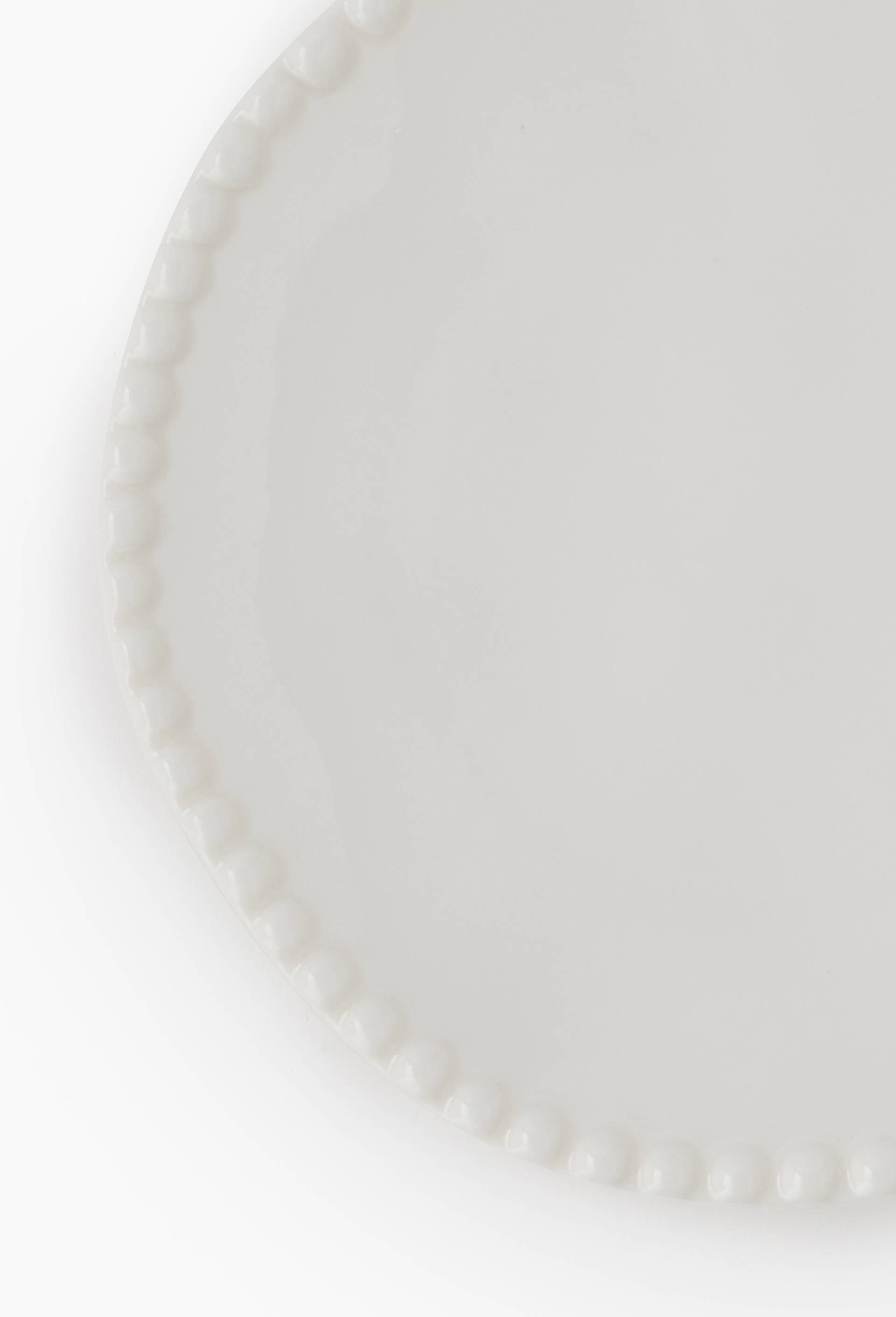 Assiette &agrave; pain finition perl&eacute;e, 14cm, Ecru, large image number 1.0