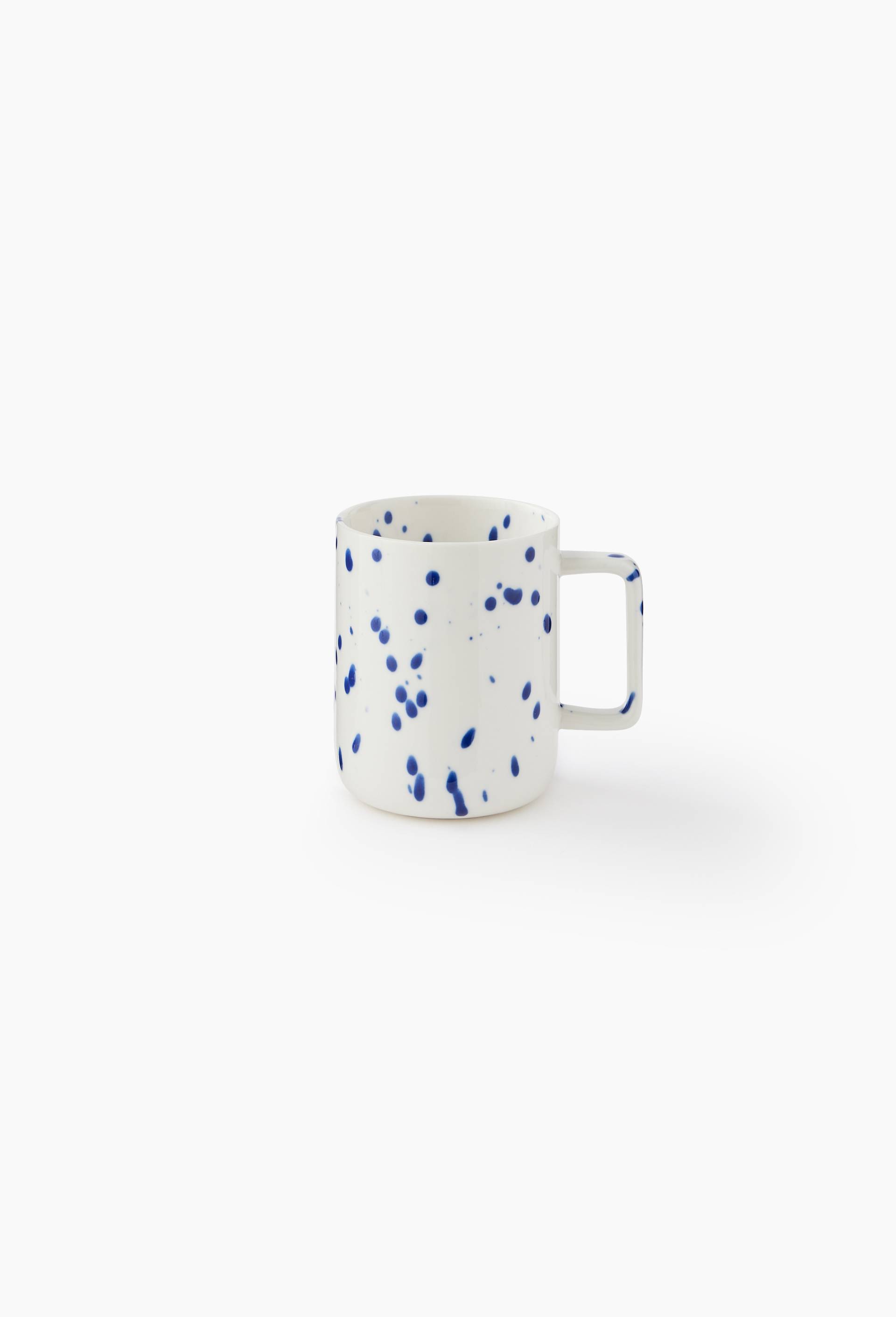 Mug droit finition tachet&eacute;e, 32cl, Bleu fonc&eacute;, large image number 0.0