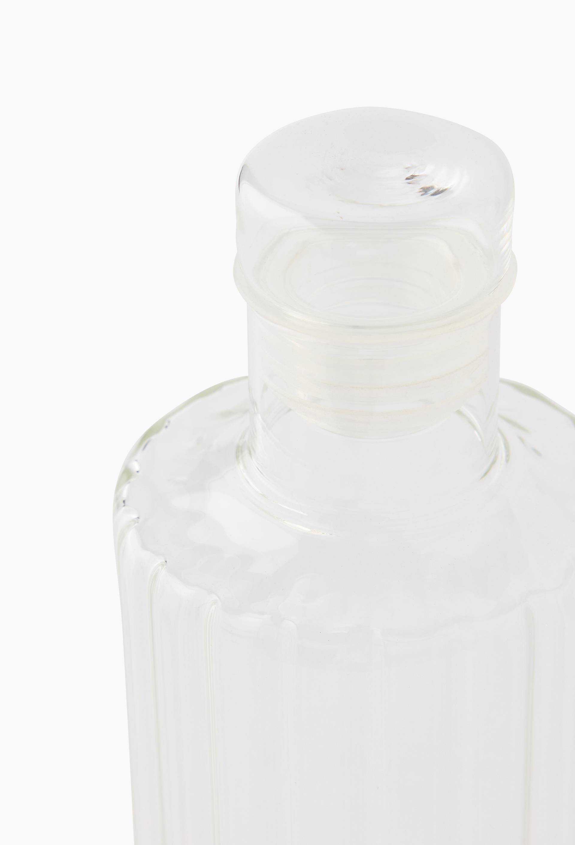 Bouteille avec bouchon finition stri&eacute;e, 1,4L, Transparent, large image number 1