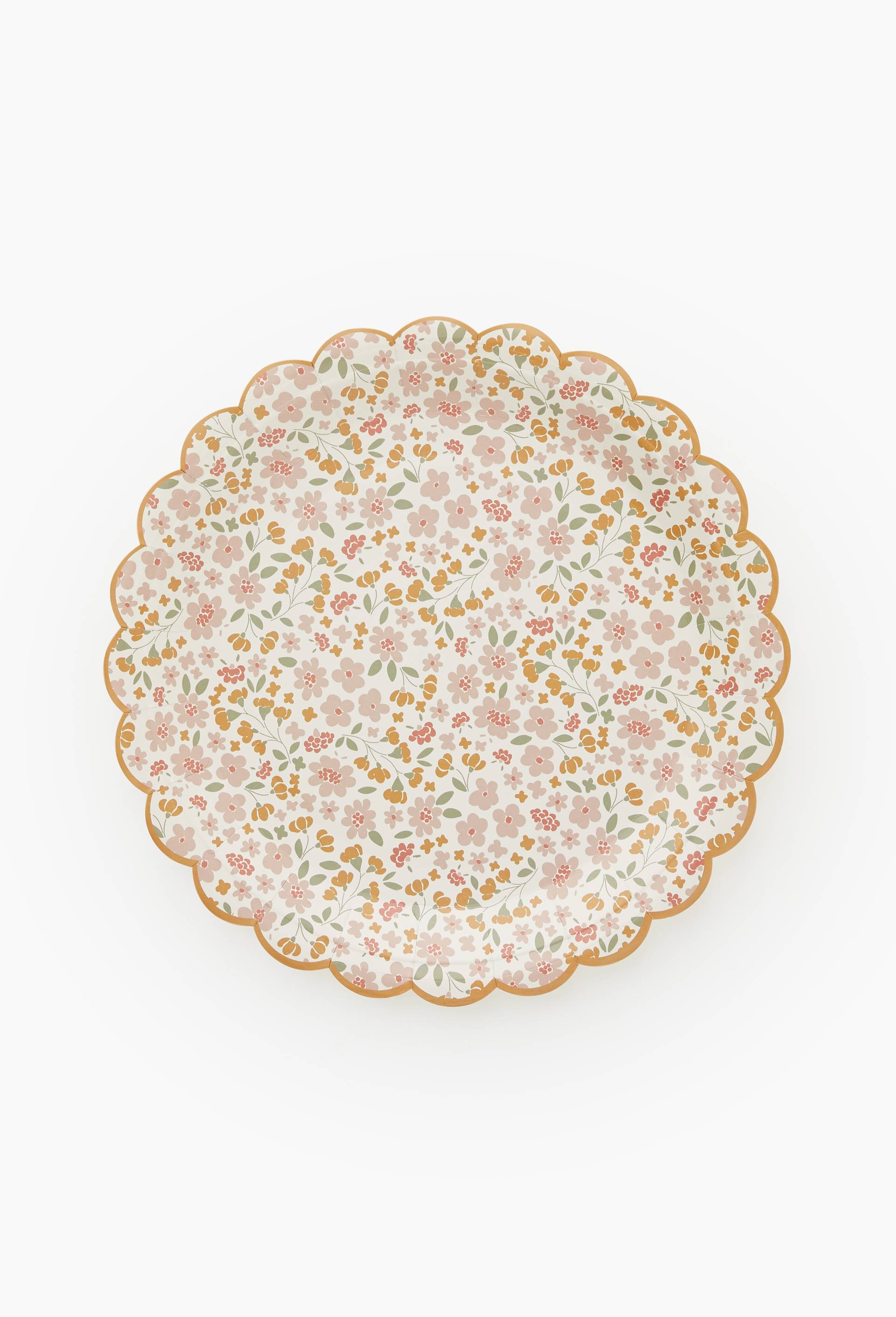 8 assiettes 23 cm avec motifs fleurs, , large image number 0