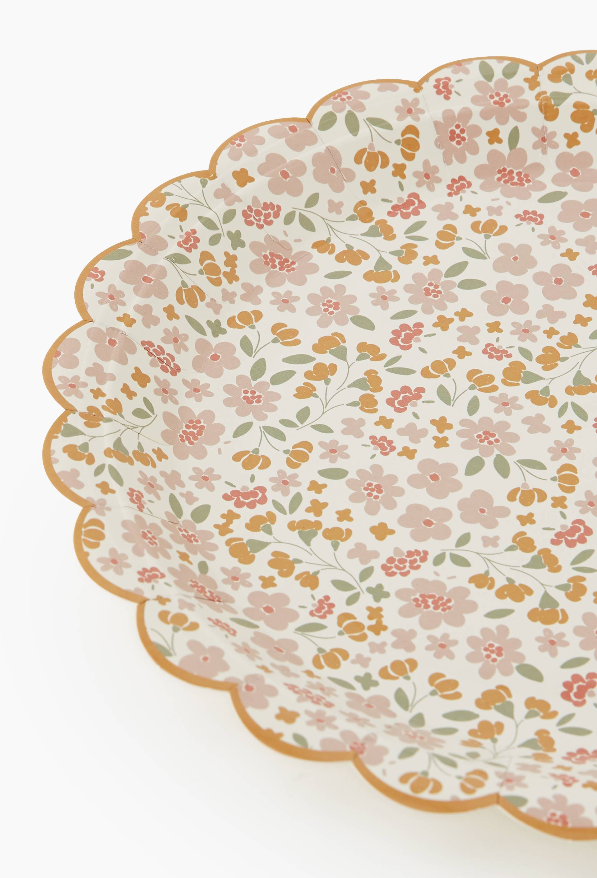 8 assiettes 23 cm avec motifs fleurs, , large image number 1.0