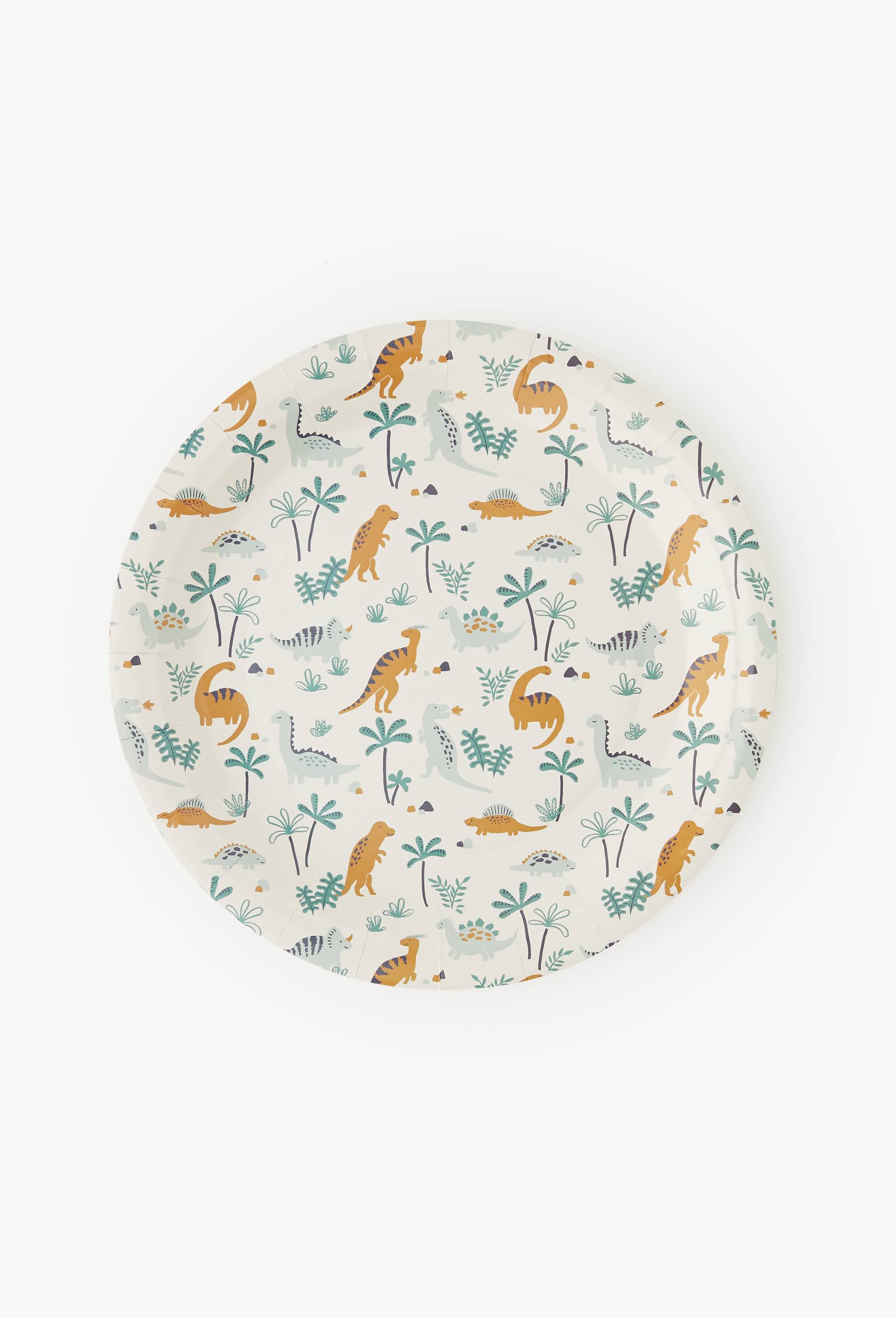 8 assiettes 23 cm avec motifs dinosaures, , large image number 0.0