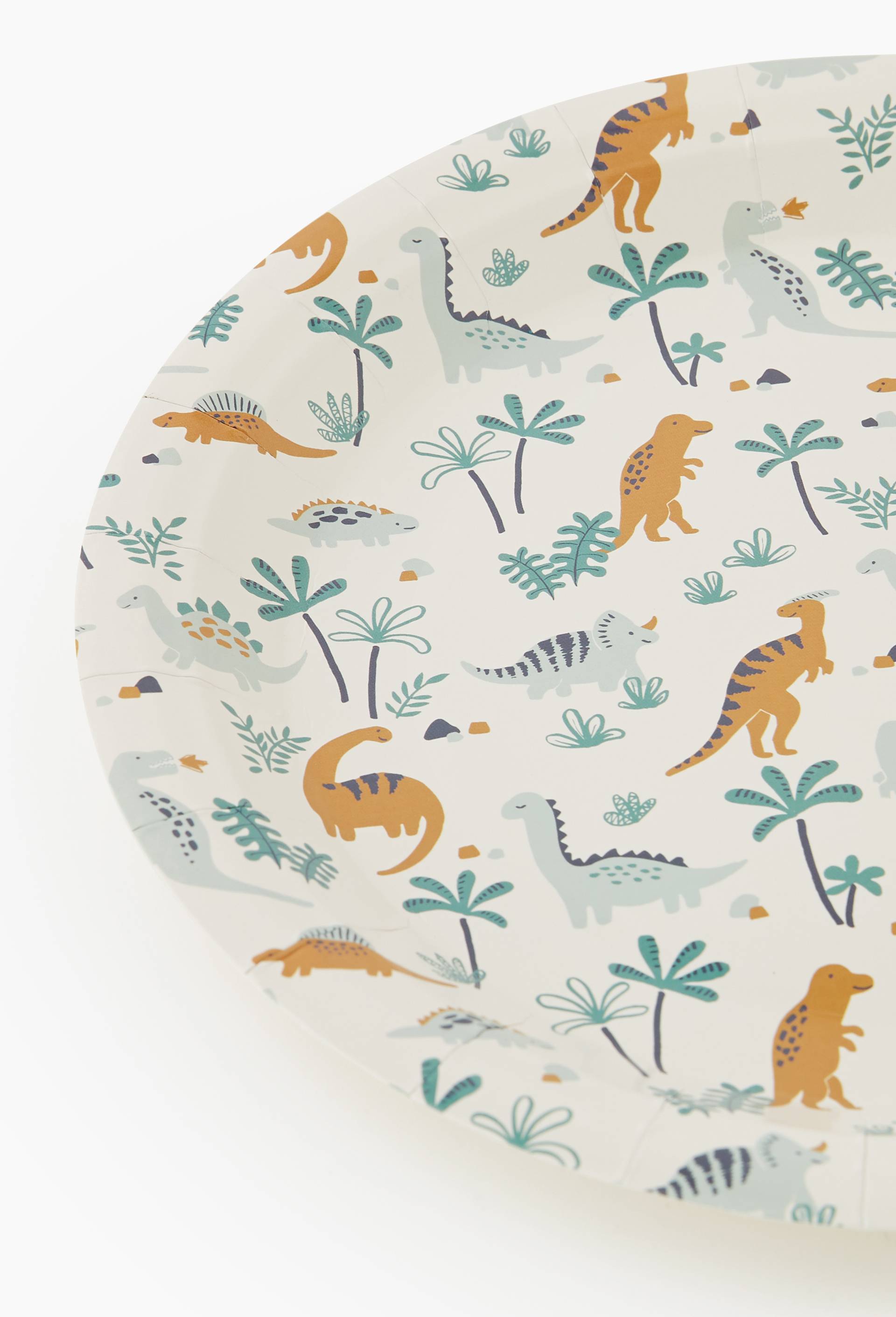8 assiettes 23 cm avec motifs dinosaures, , large image number 1.0