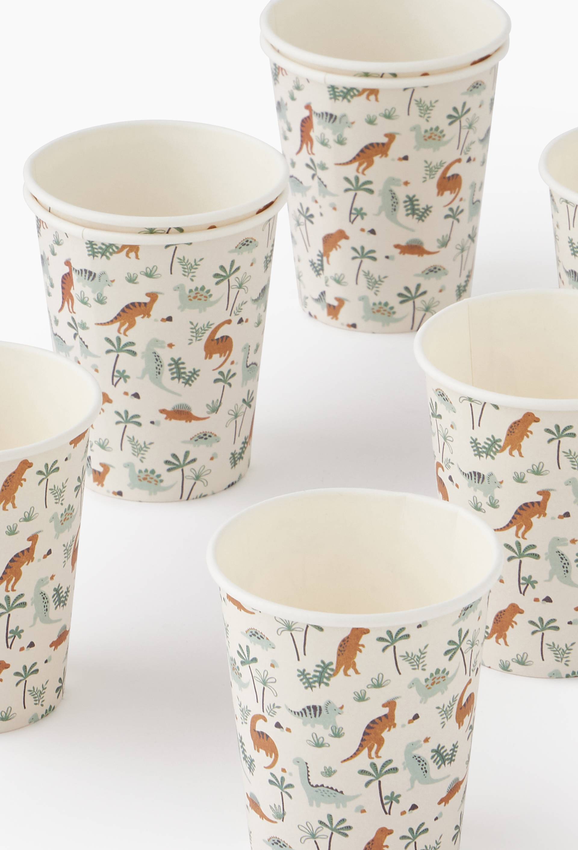 8 gobelets 21 cl avec motif dinosaures, , large image number 1.0