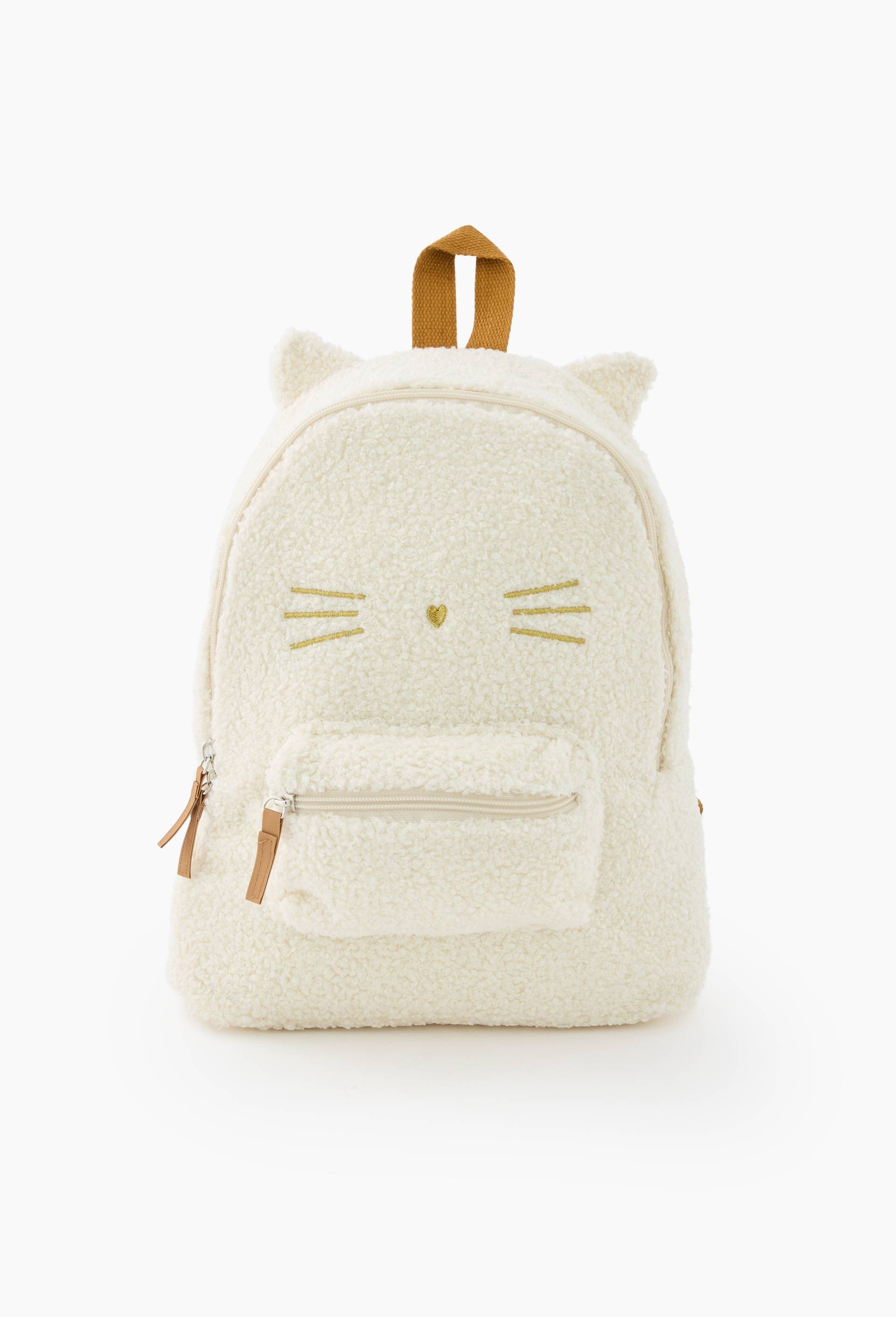 Sac &agrave; dos Chat sherpa, Ecru, large image number 0.0