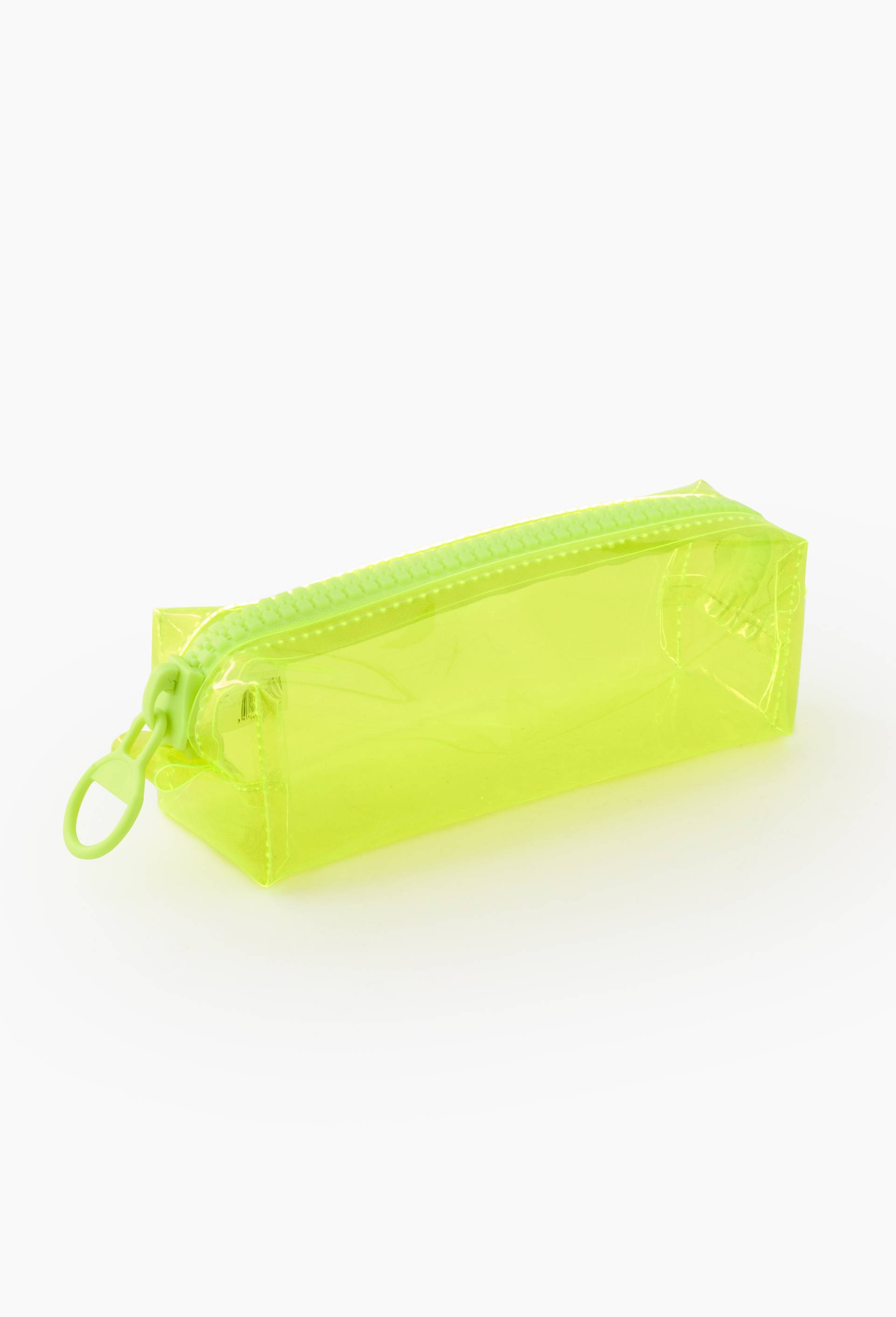Trousse fluo &agrave; grand zip, Jaune, large image number 0