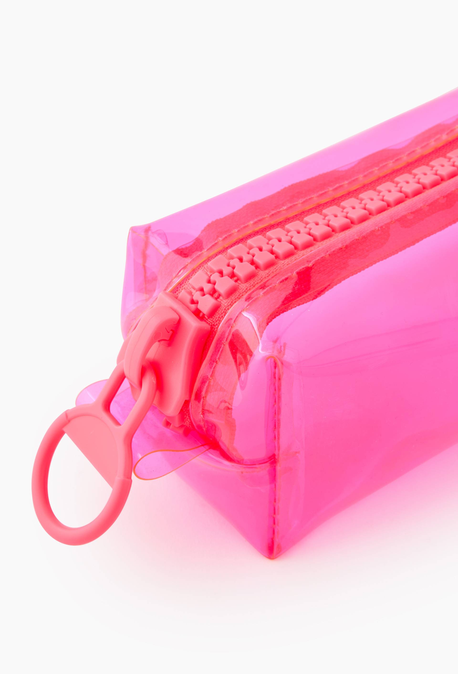 Trousse fluo &agrave; grand zip, Rose, large image number 1
