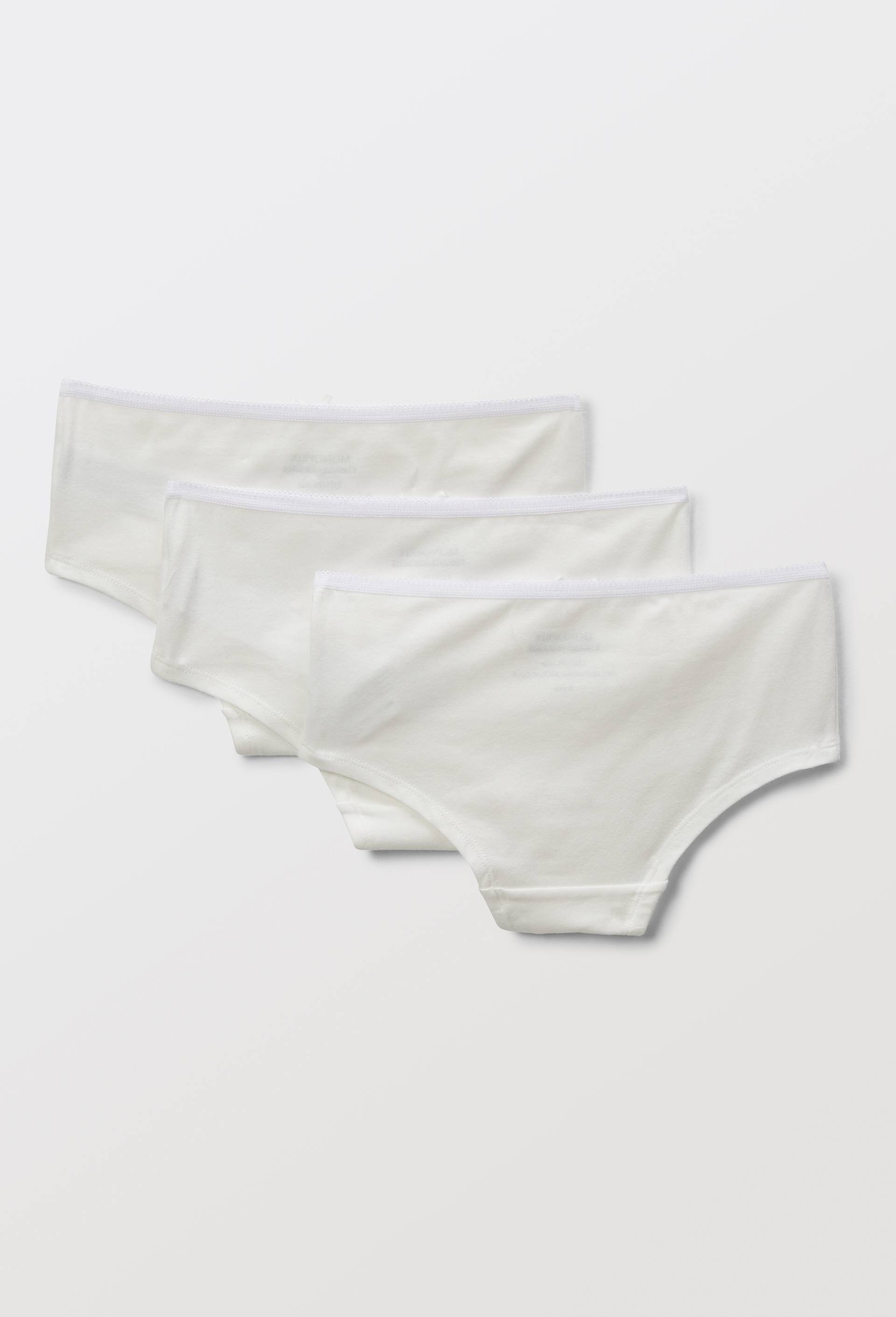 Lot de 3 shorties unis en coton BIO GOTS, Blanc, large image number 1
