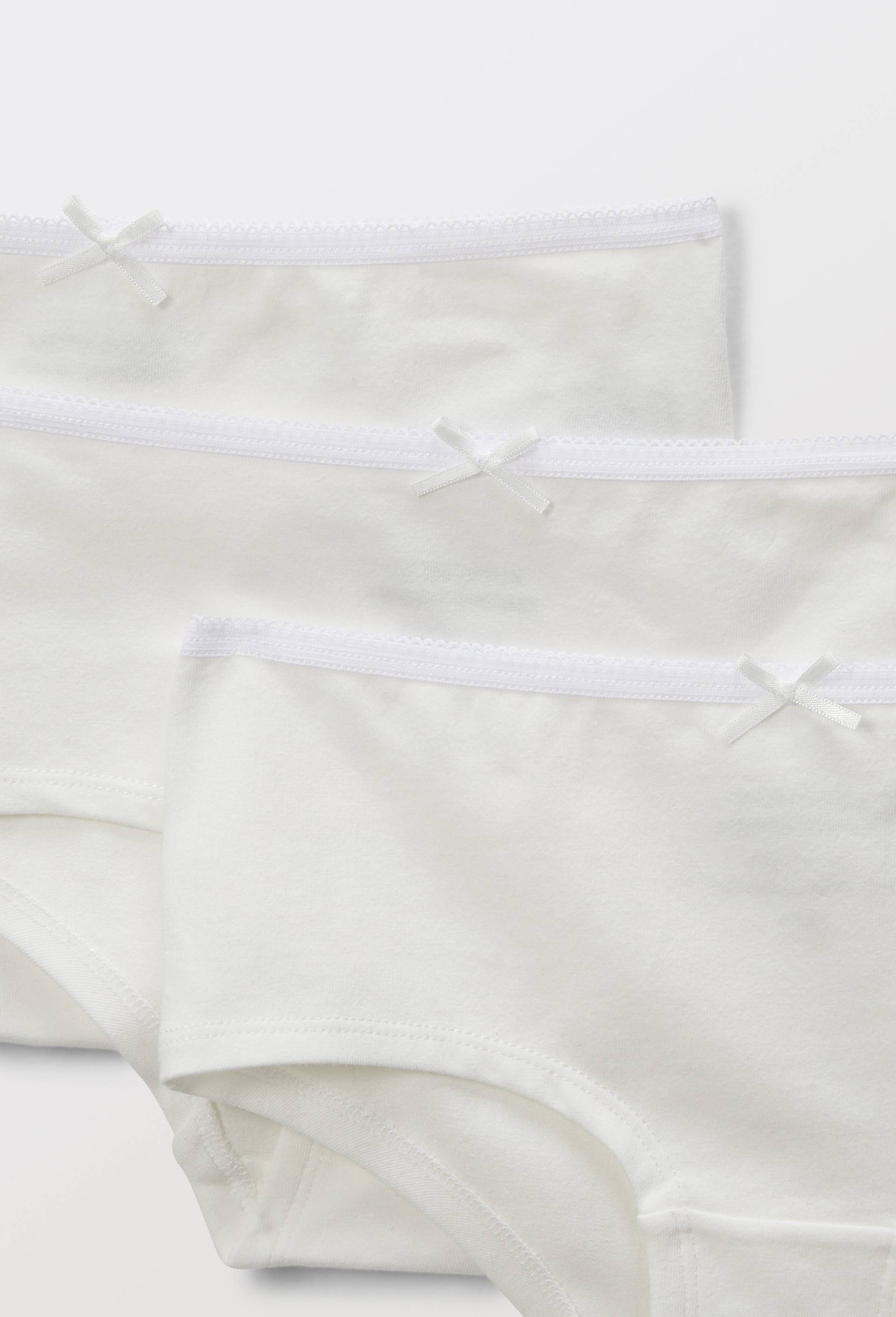 Lot de 3 shorties unis en coton BIO GOTS, Blanc, large image number 2