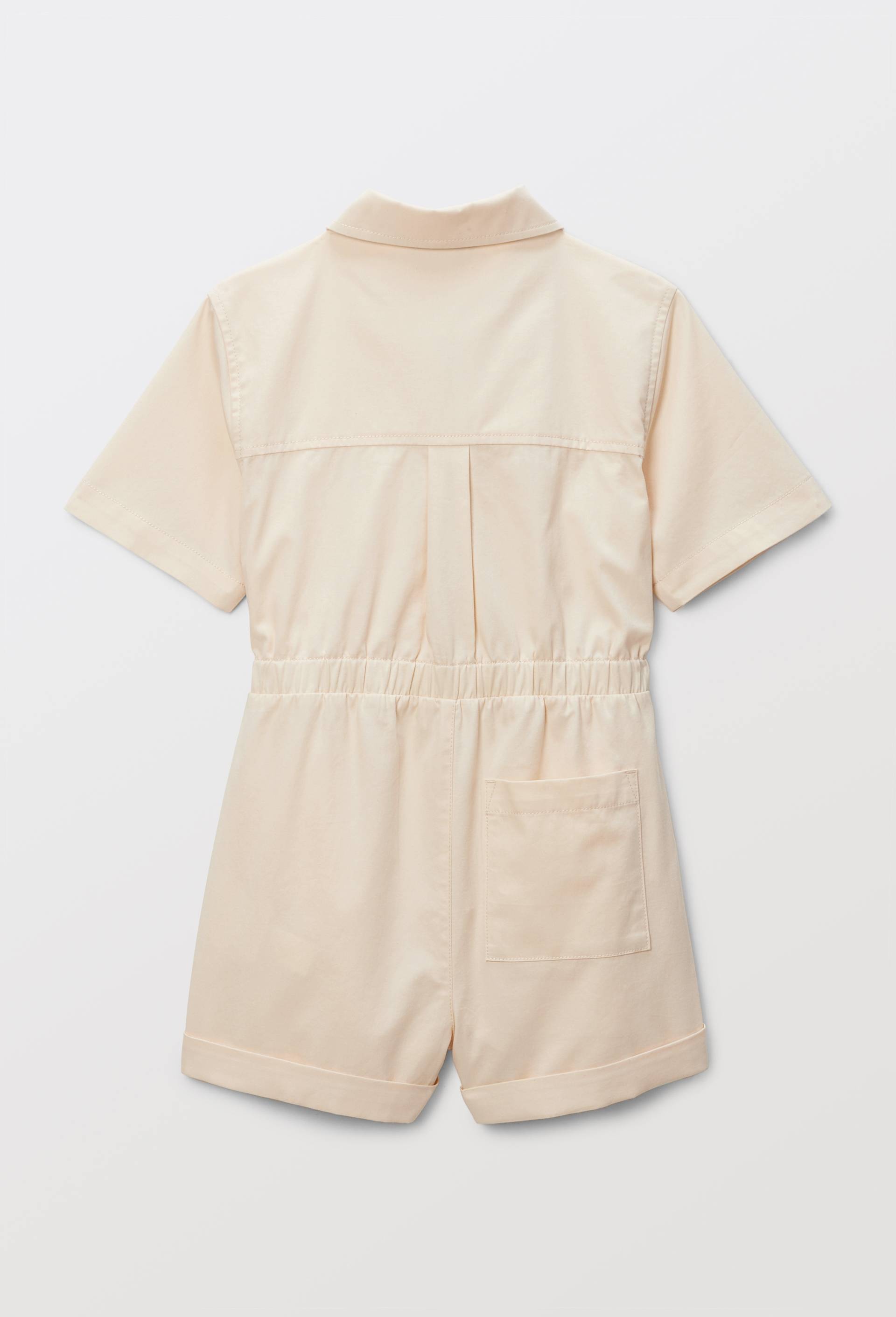 Combi-short zipp&eacute;e unie en coton, Ecru, large image number 3