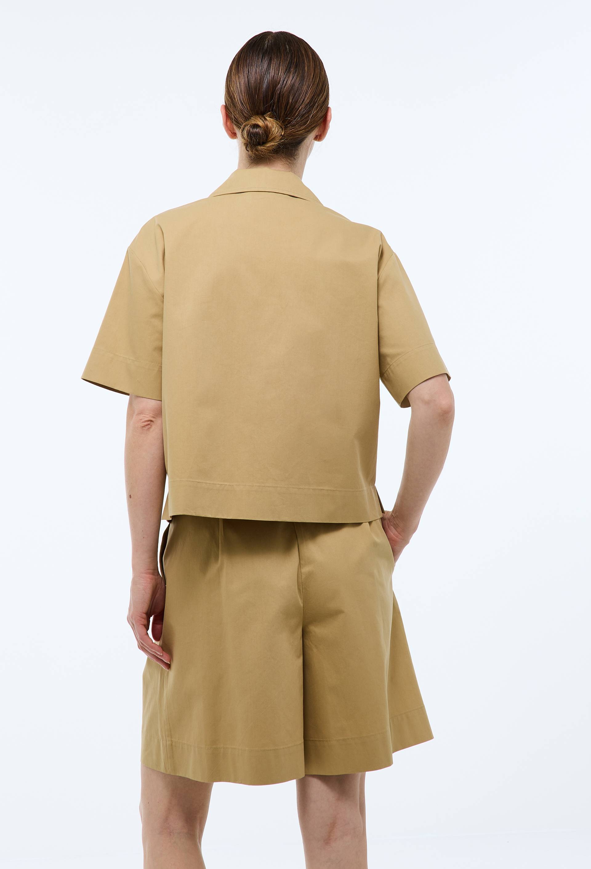 Chemise manches courtes en coton BIO GOTS, Beige, large image number 2