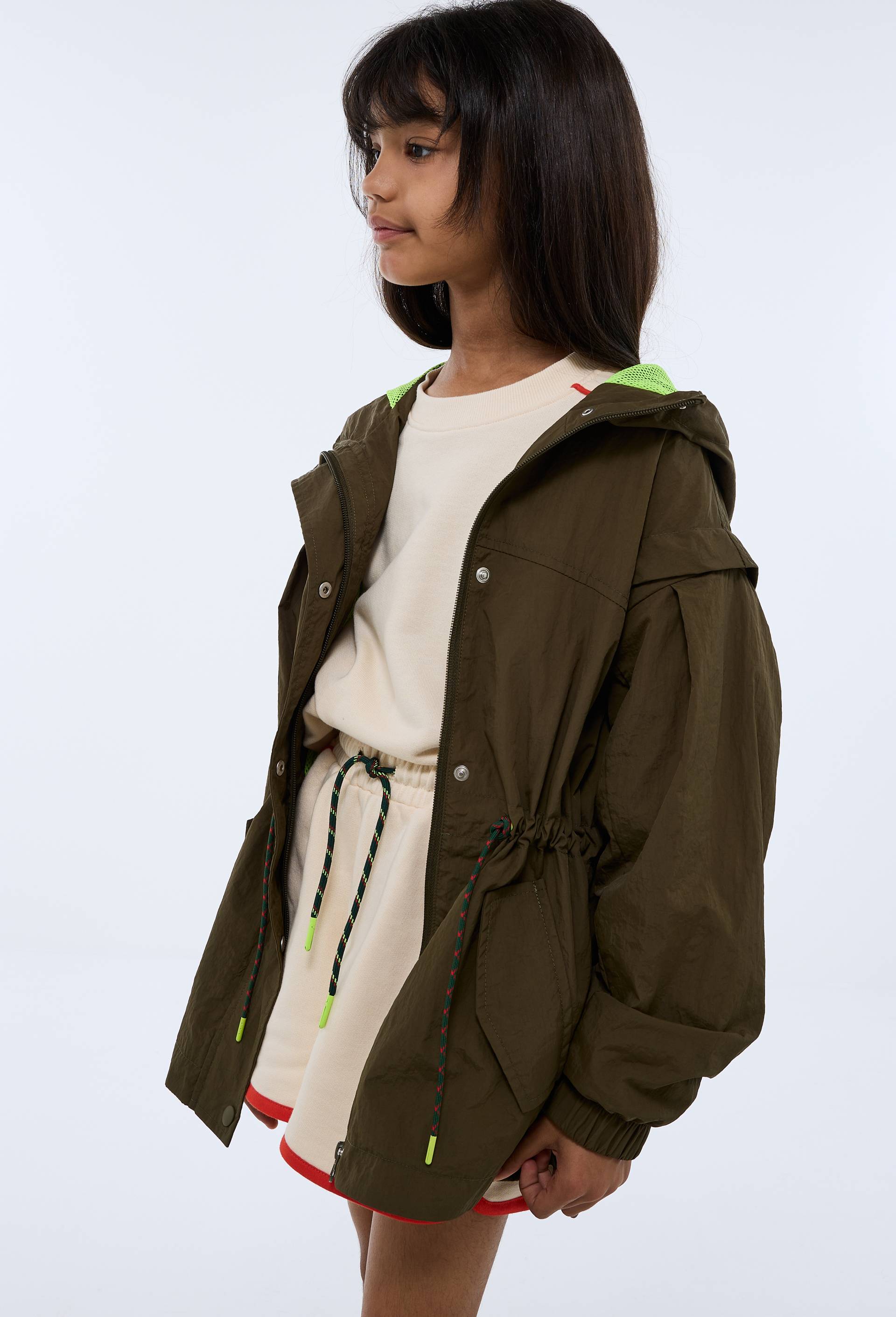 Veste longue coupe-vent, Vert fonc&eacute;, large image number 2