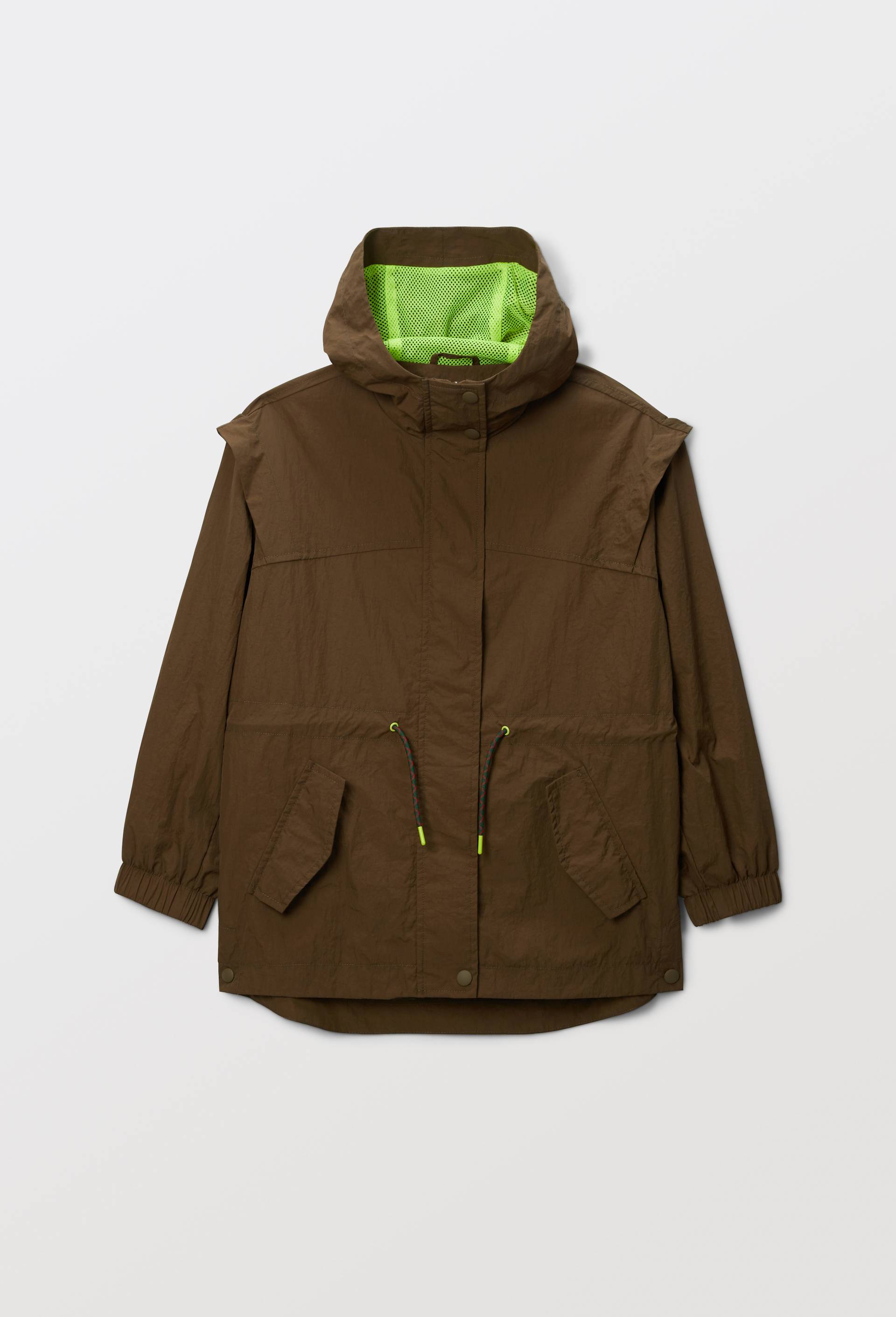 Veste longue coupe-vent, Vert fonc&eacute;, large image number 3