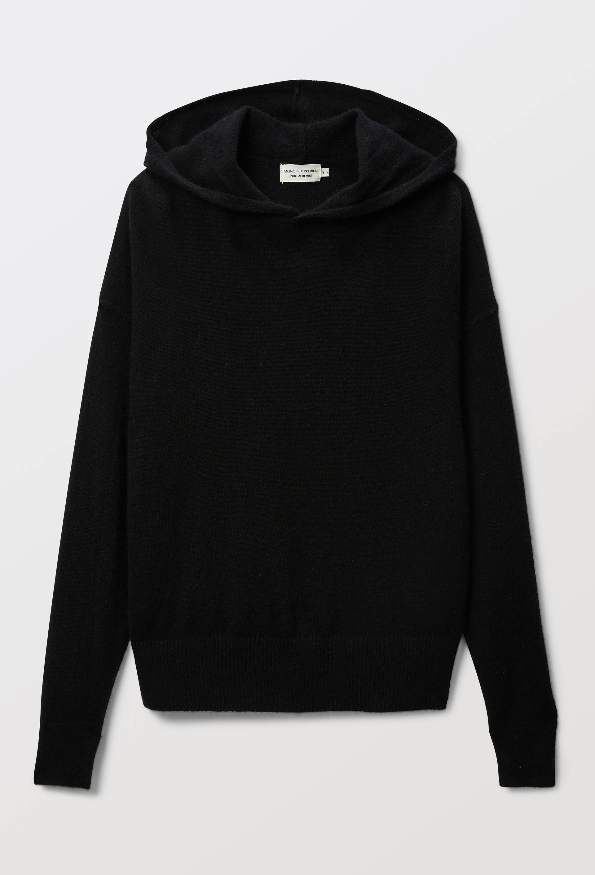 Sweat à capuche en cachemire NOIR pour femme MONOPRIX PREMIUM