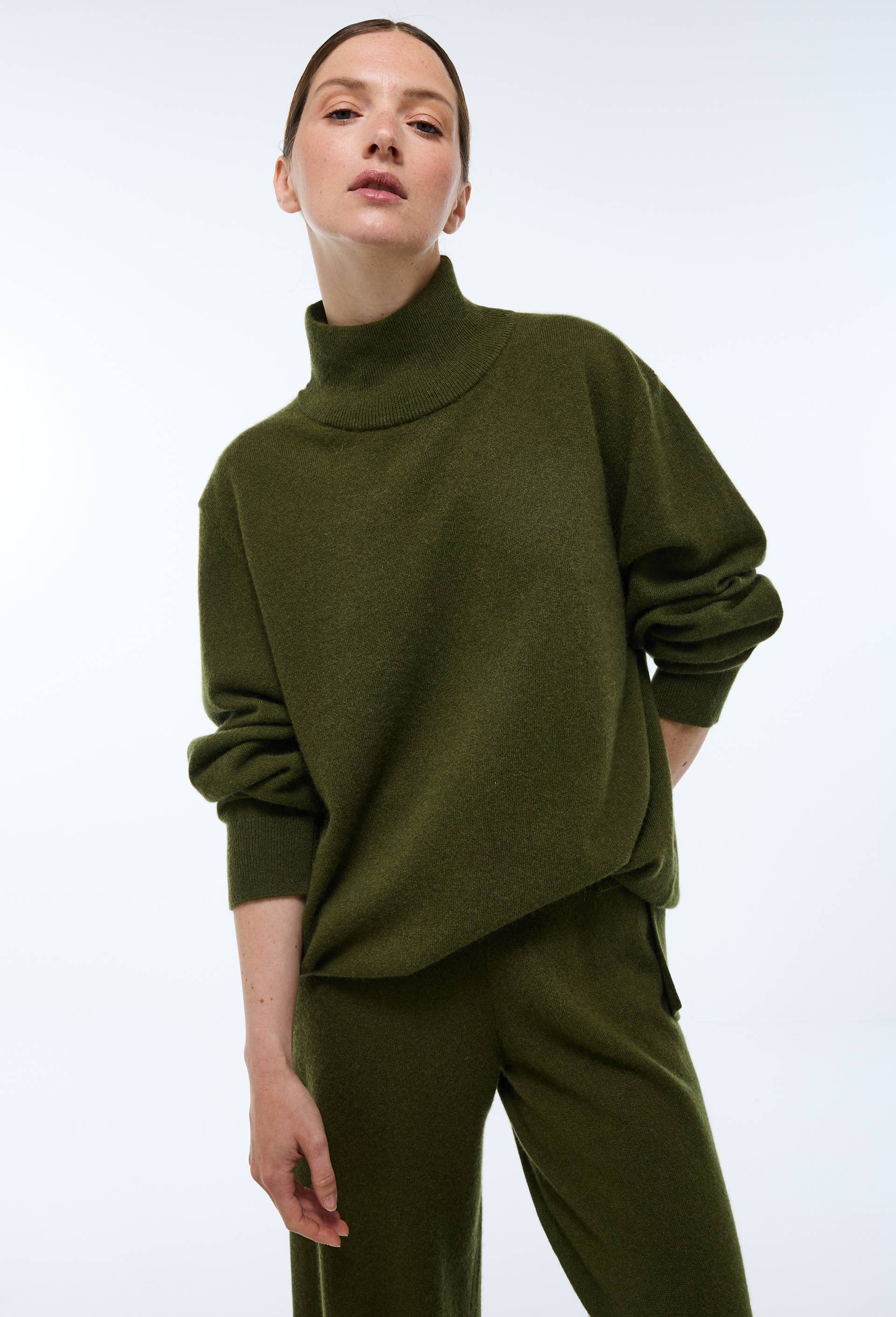 Pull col montant uni en cachemire - MONOPRIX PREMIUM - Modalova