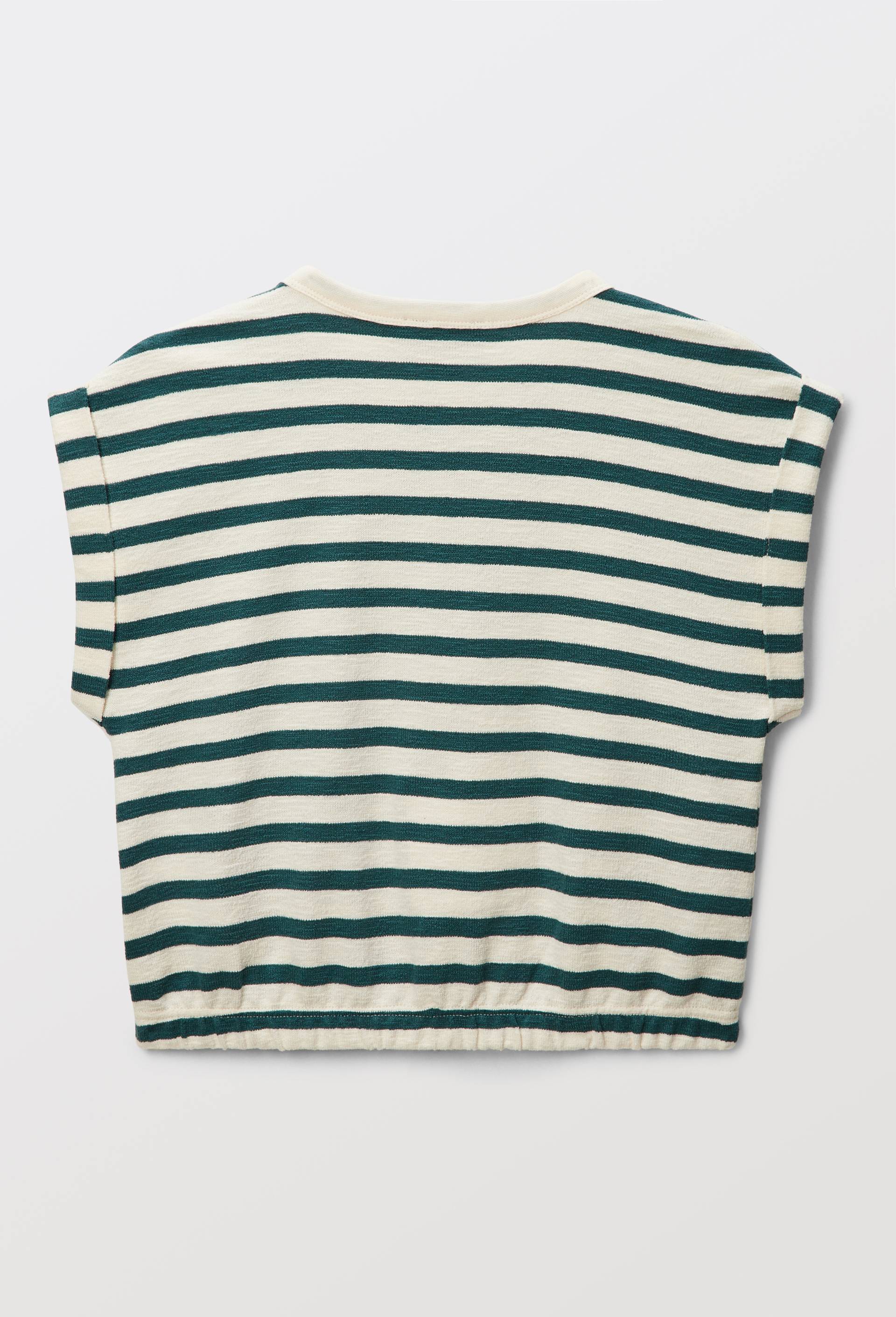 T-shirt ray&eacute; en coton, Vert fonc&eacute;, large image number 2